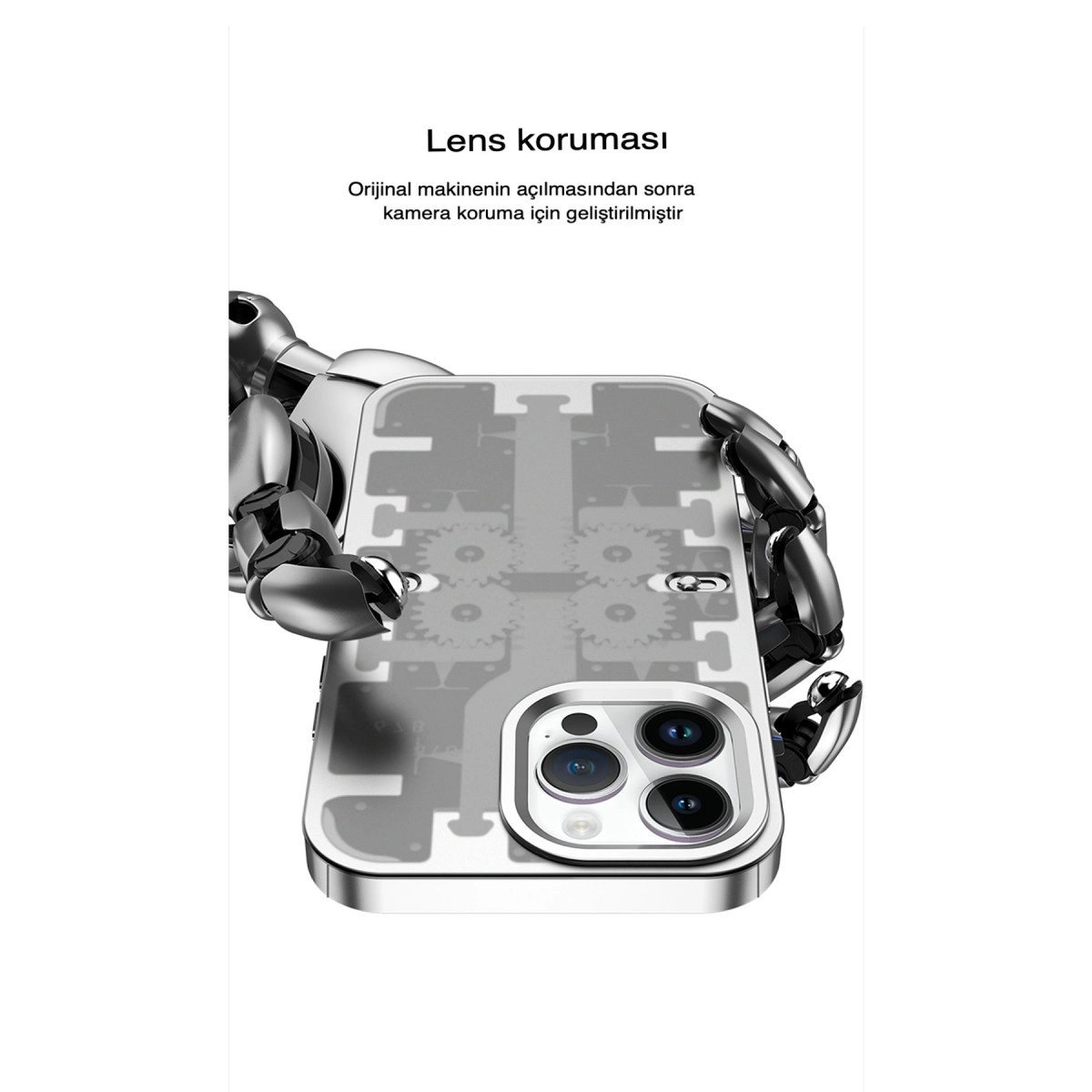 İphone 13 Pro Kılıf Mekanik Bumper Kapak - Siyah