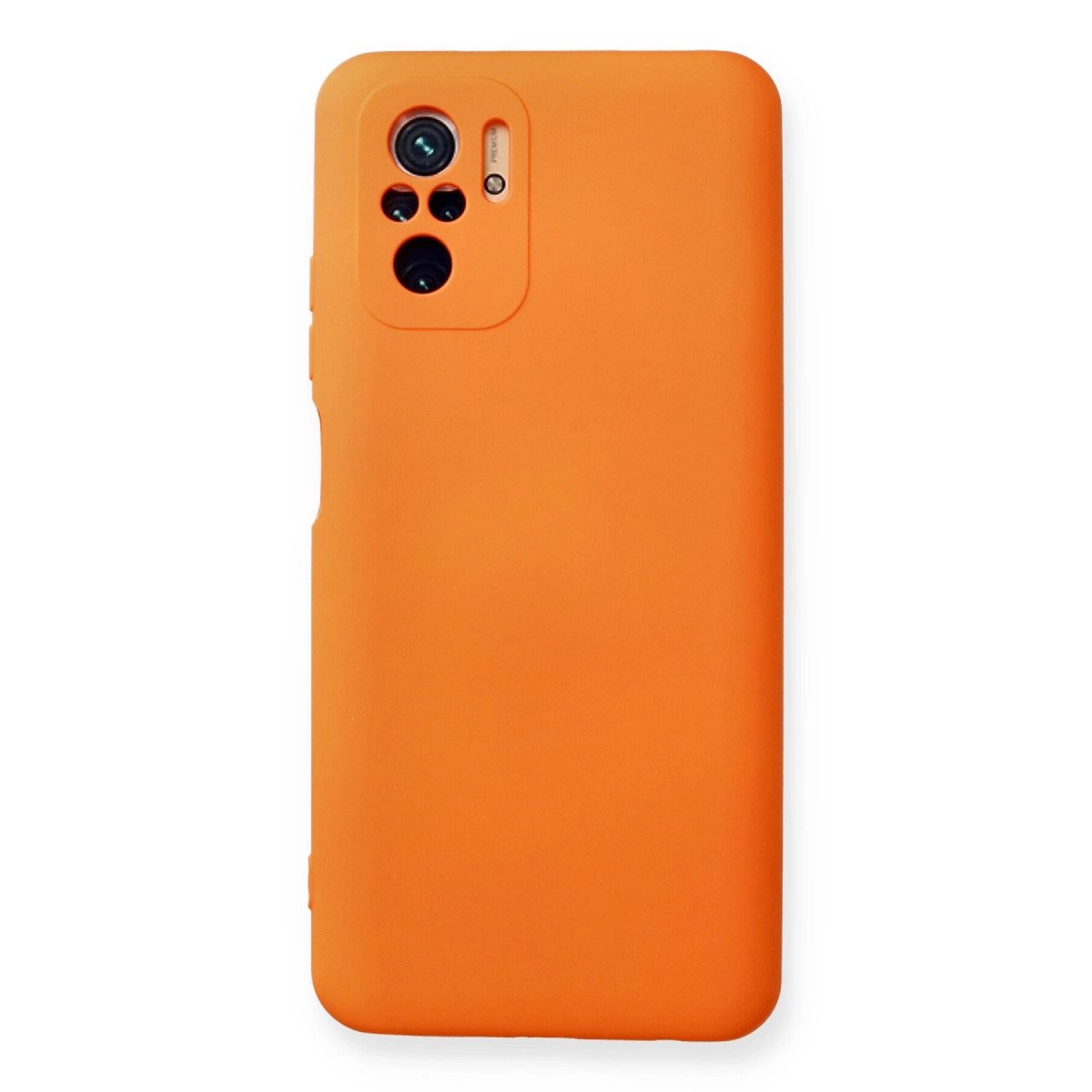 Xiaomi Redmi Note 10 Kılıf Nano İçi Kadife Silikon - Turuncu Xiaomi Redmi Note 10 Kılıf Nano İçi Kadife Silikon - Turuncu