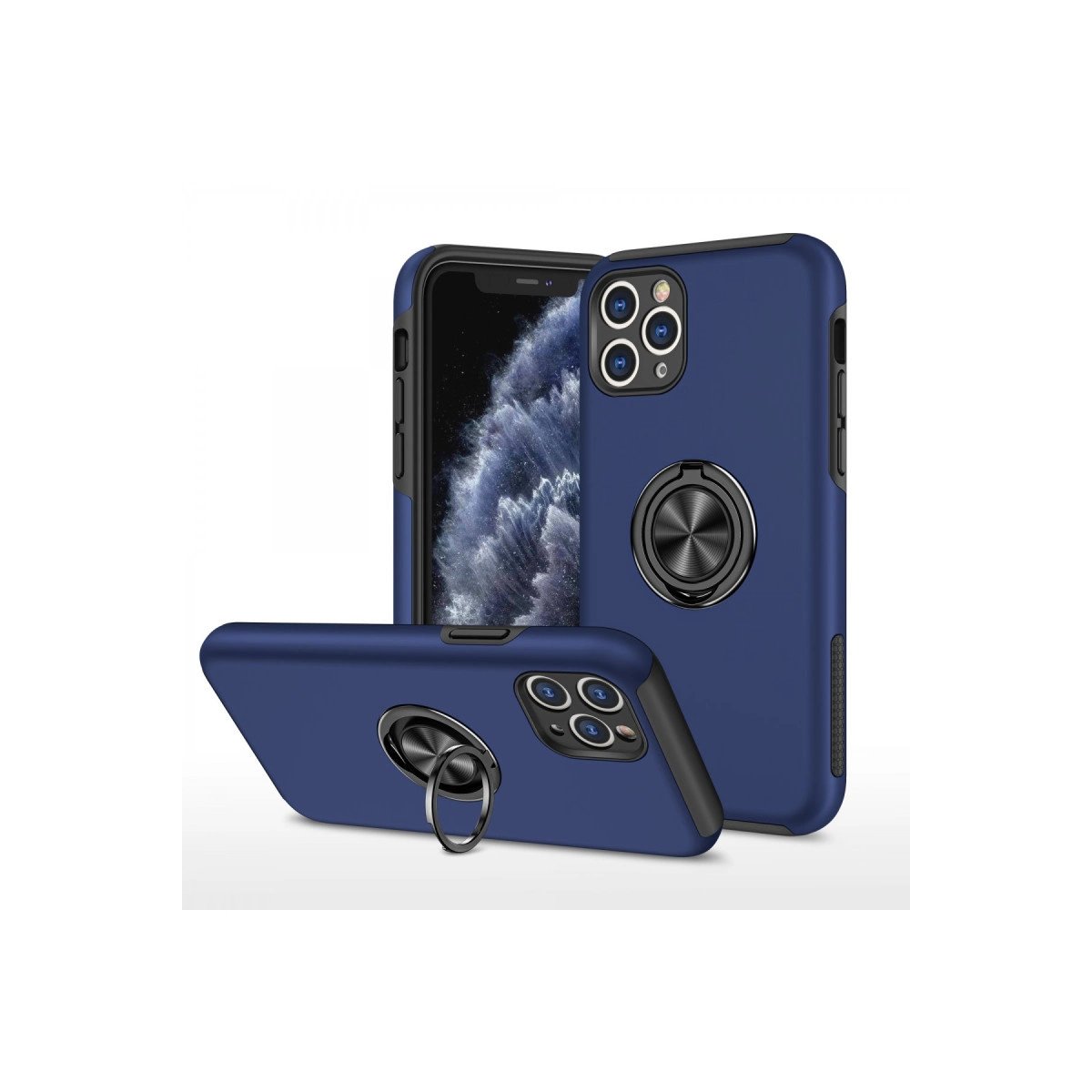 İphone 11 Pro Max Kılıf Elit Yüzüklü Kapak - Lacivert İphone 11 Pro Max Kılıf Elit Yüzüklü Kapak - Lacivert