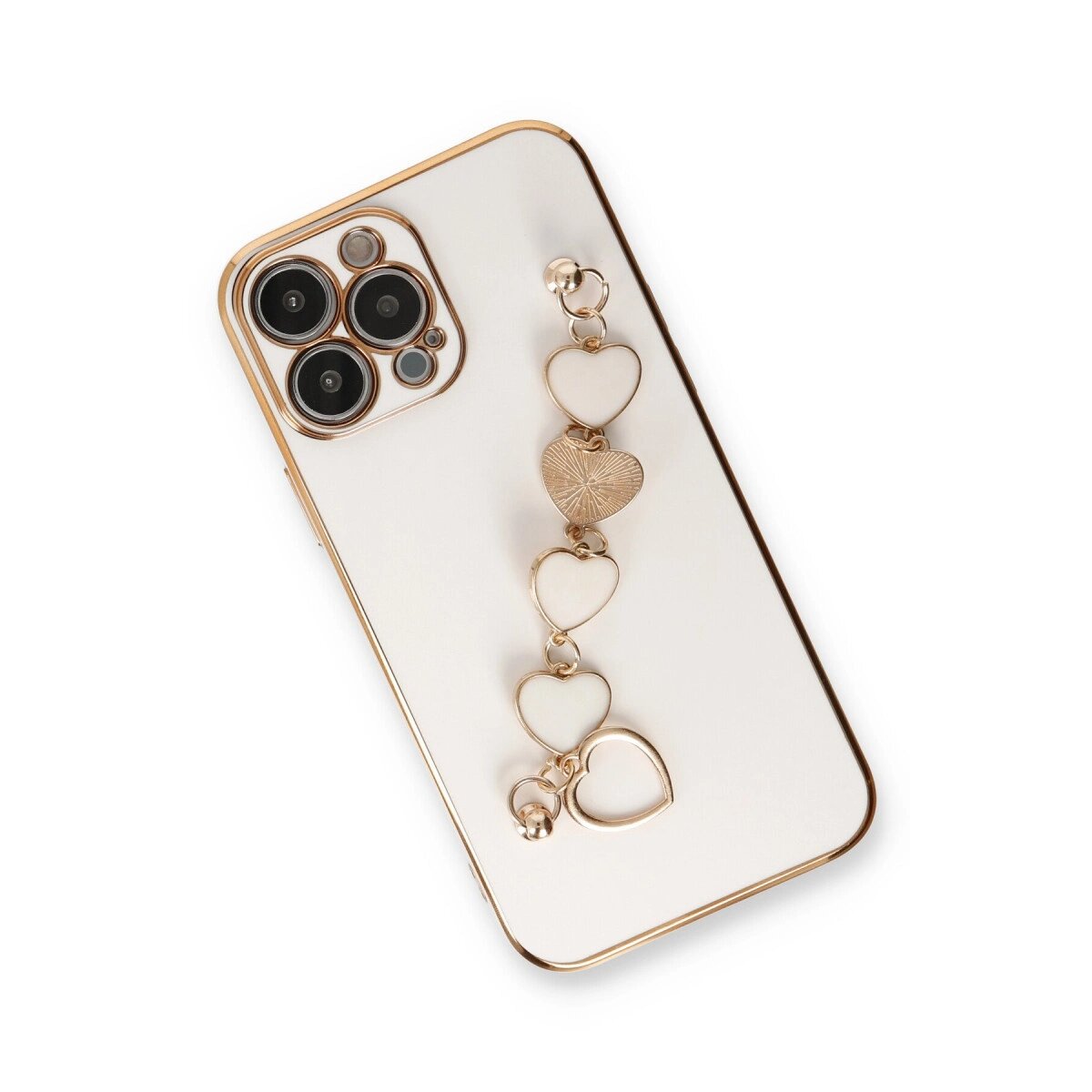 İphone 14 Pro Max Kılıf Esila Silikon - Beyaz