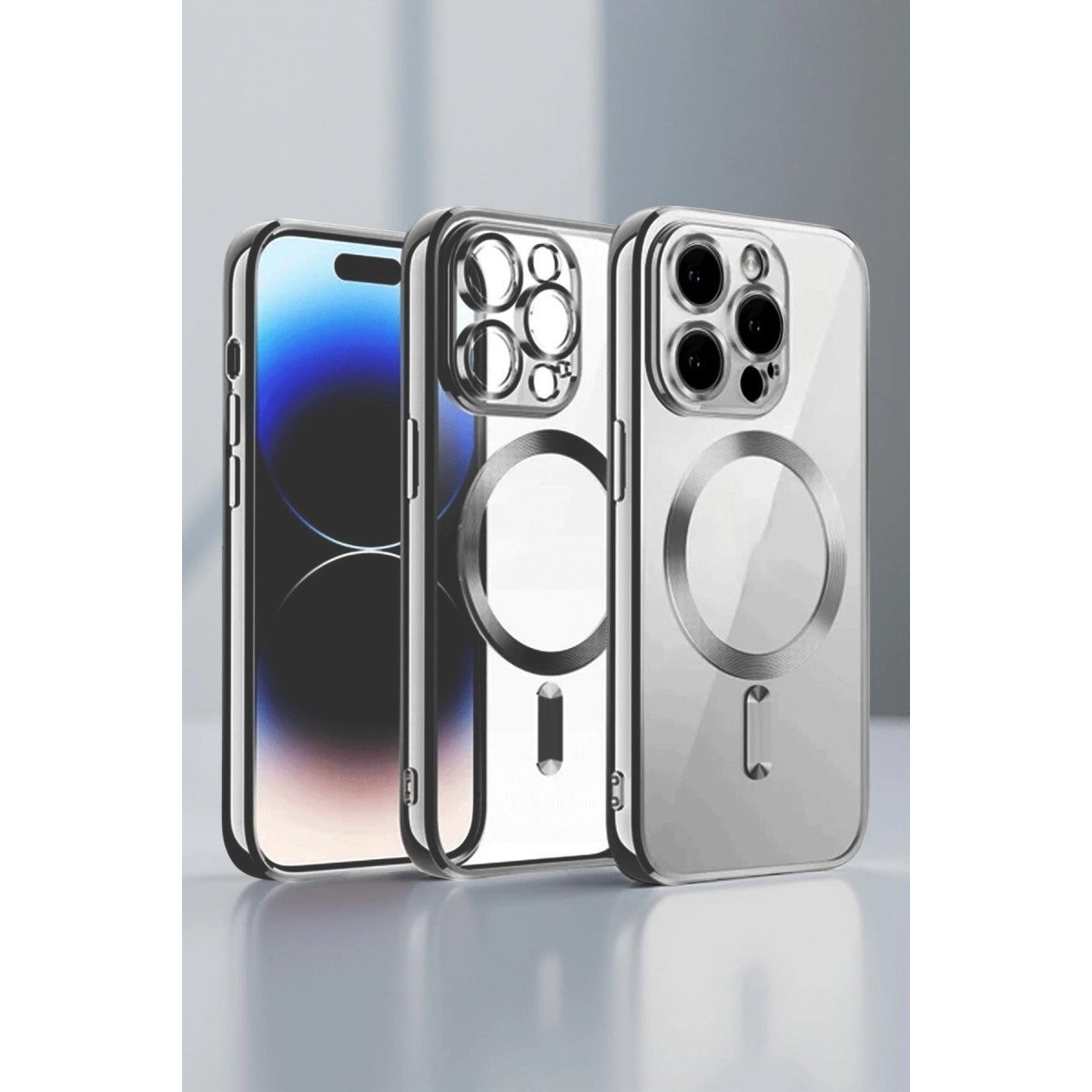 İphone 13 Pro Max Kılıf Kross Magneticsafe Kapak - Gümüş İphone 13 Pro Max Kılıf Kross Magneticsafe Kapak - Gümüş