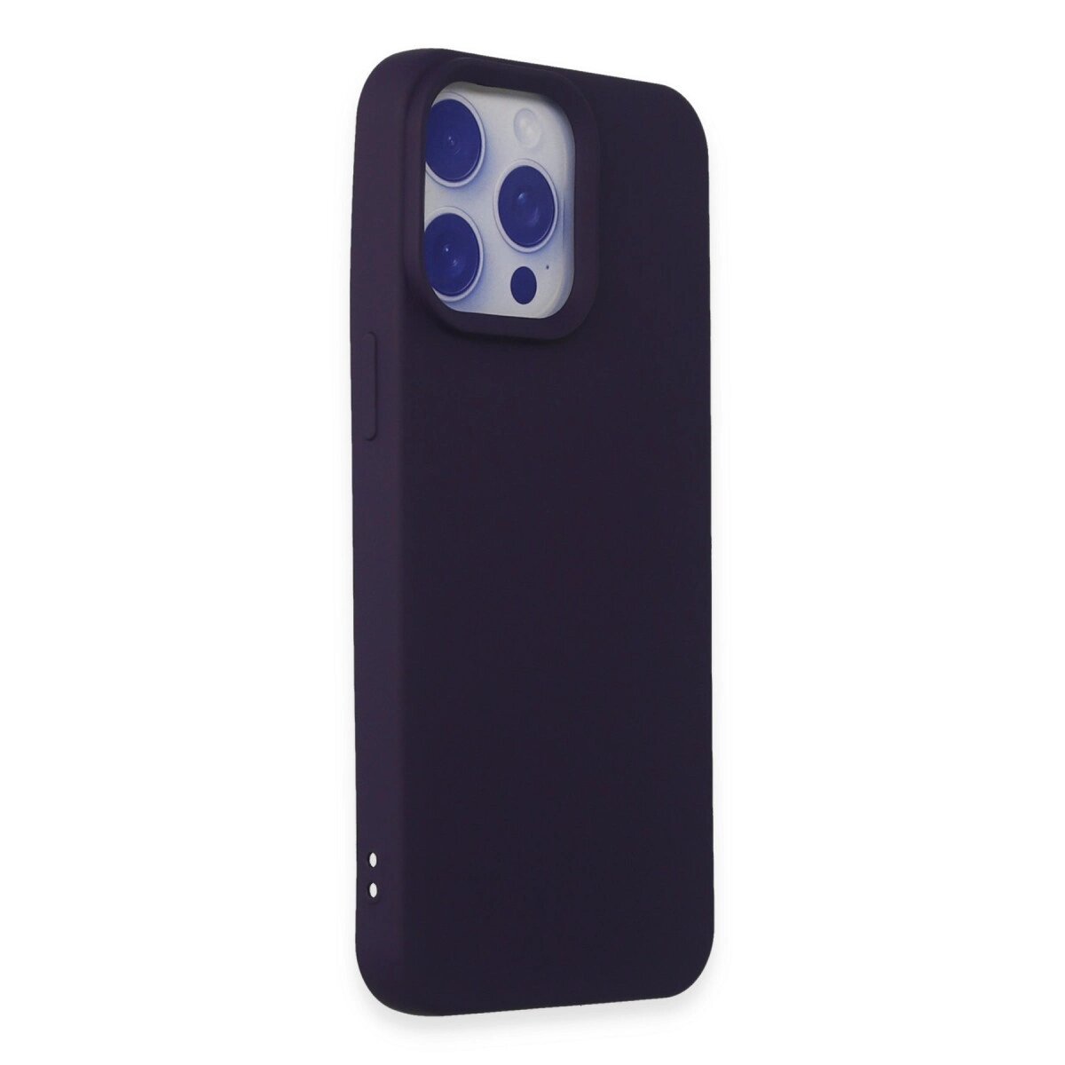 İphone 15 Pro Max Kılıf Nano İçi Kadife Silikon - Mor İphone 15 Pro Max Kılıf Nano İçi Kadife Silikon - Mor