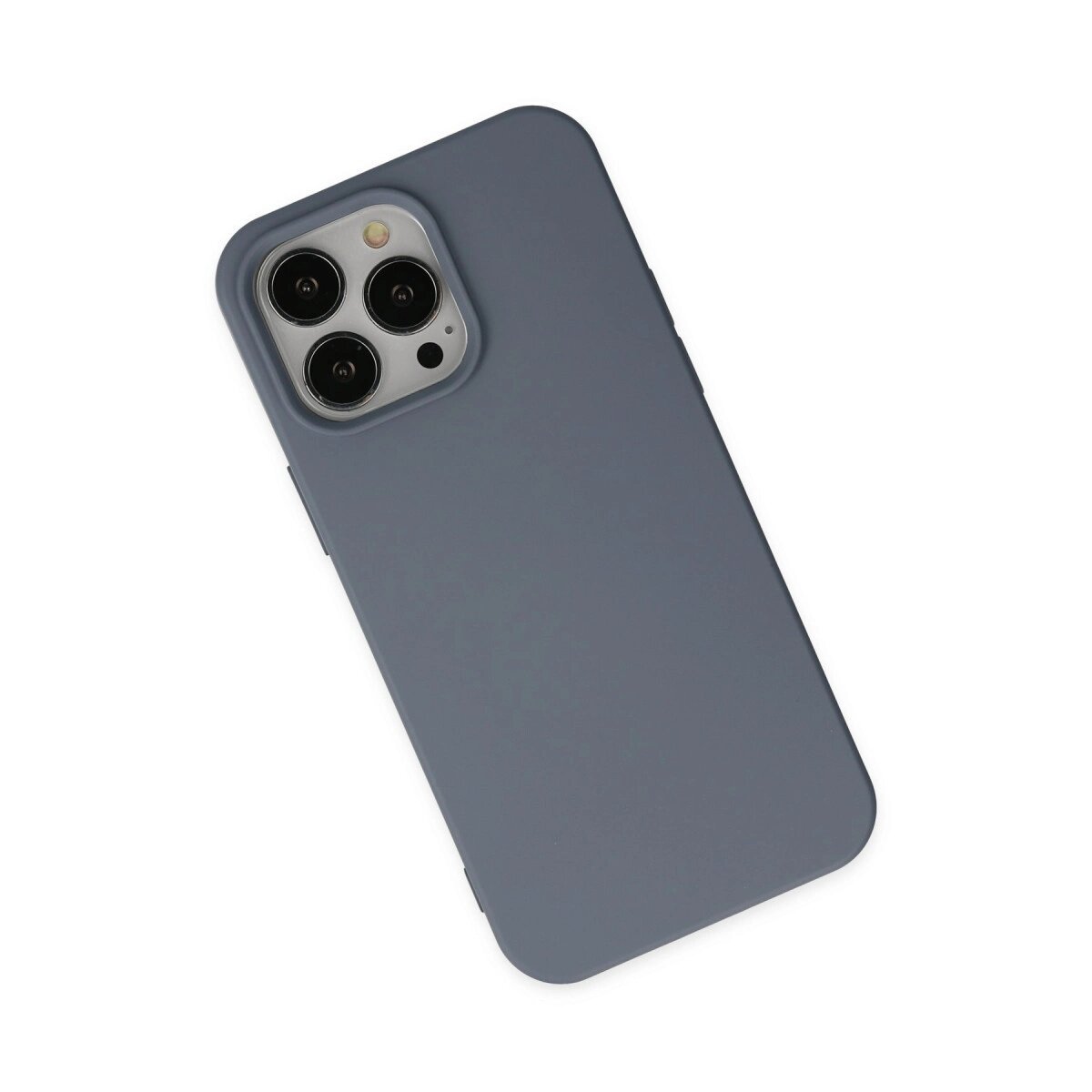 İphone 15 Pro Max Kılıf Nano İçi Kadife Silikon - Gri İphone 15 Pro Max Kılıf Nano İçi Kadife Silikon - Gri