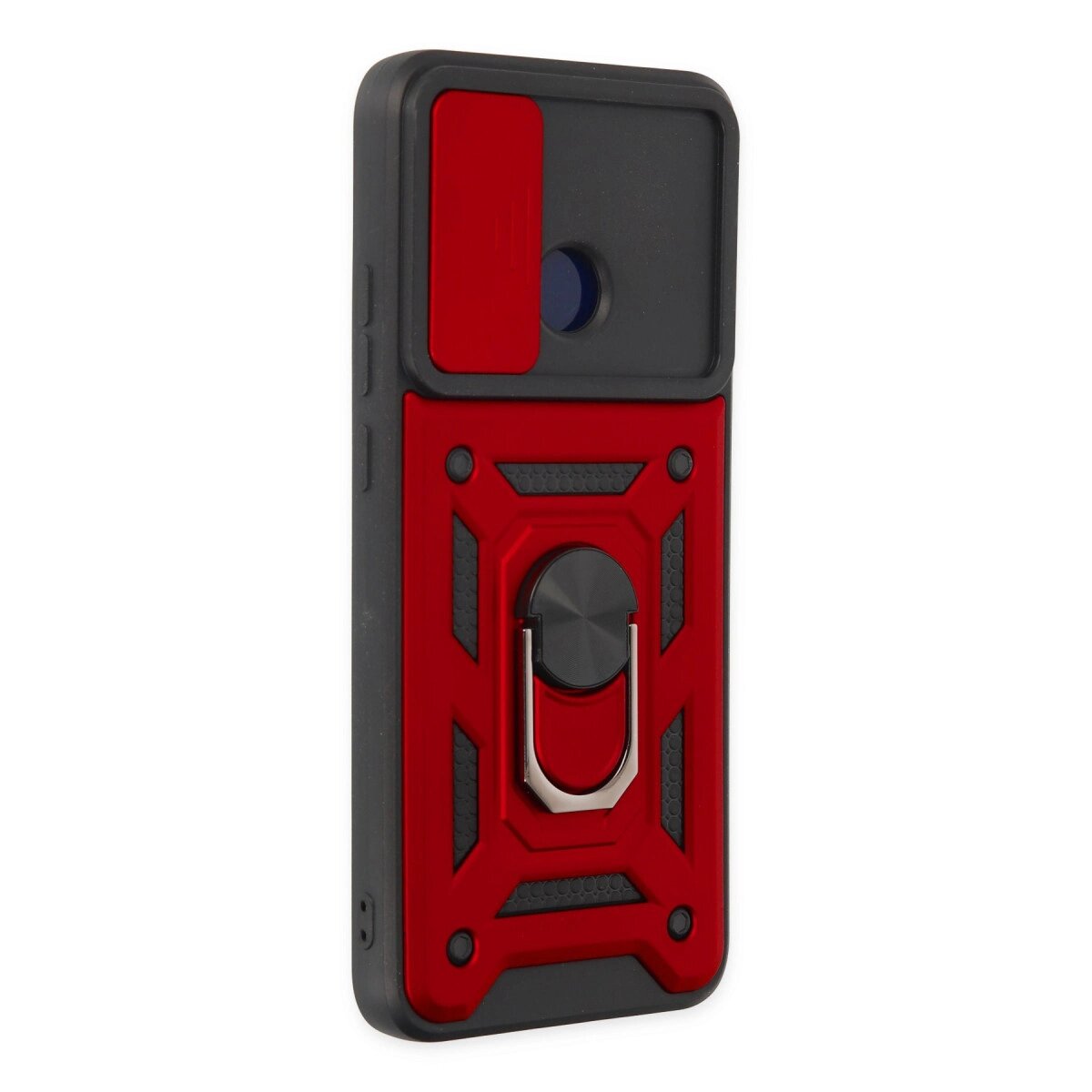 Xiaomi Redmi 10c Kılıf Pars Lens Yüzüklü Silikon - Kırmızı Xiaomi Redmi 10c Kılıf Pars Lens Yüzüklü Silikon - Kırmızı