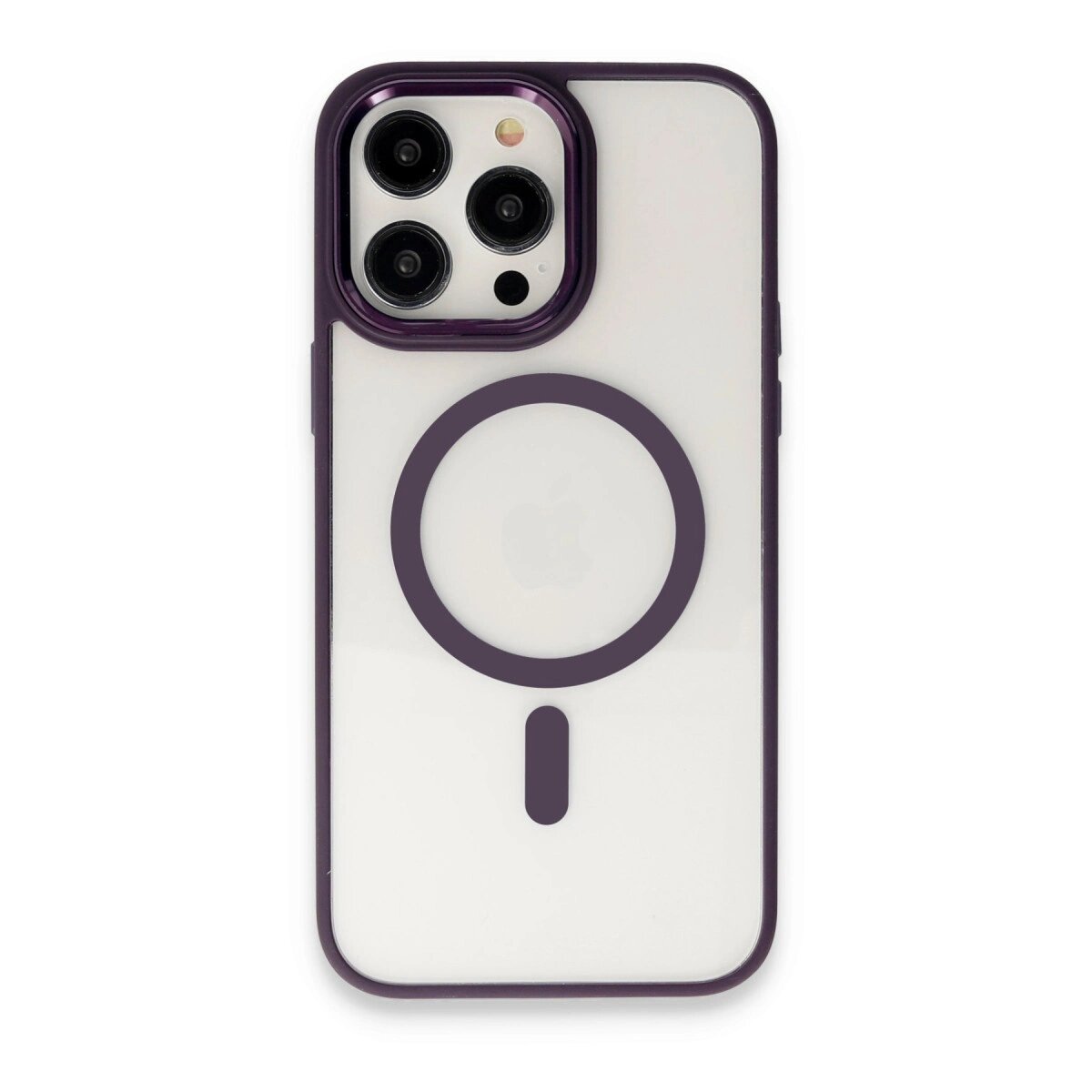 İphone 15 Pro Max Kılıf Room Magneticsafe Silikon - Derin Mor