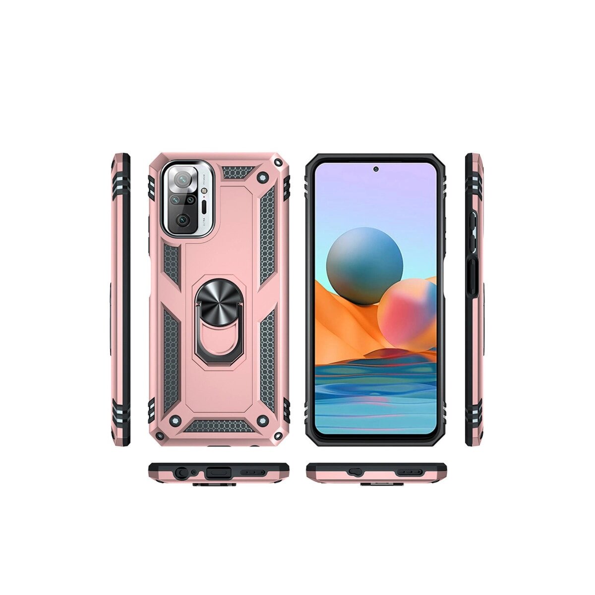 Xiaomi Redmi Note 10 Pro Kılıf Sofya Yüzüklü Silikon Kapak - Rose Xiaomi Redmi Note 10 Pro Kılıf Sofya Yüzüklü Silikon Kapak - Rose