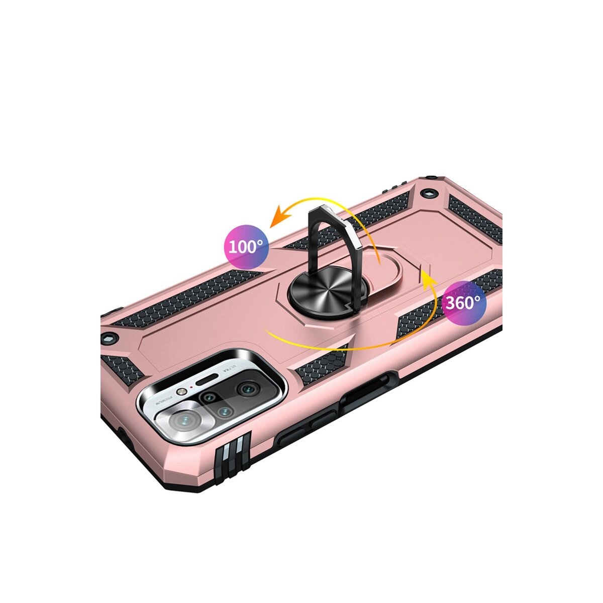 Xiaomi Redmi Note 10 Pro Kılıf Sofya Yüzüklü Silikon Kapak - Rose Xiaomi Redmi Note 10 Pro Kılıf Sofya Yüzüklü Silikon Kapak - Rose