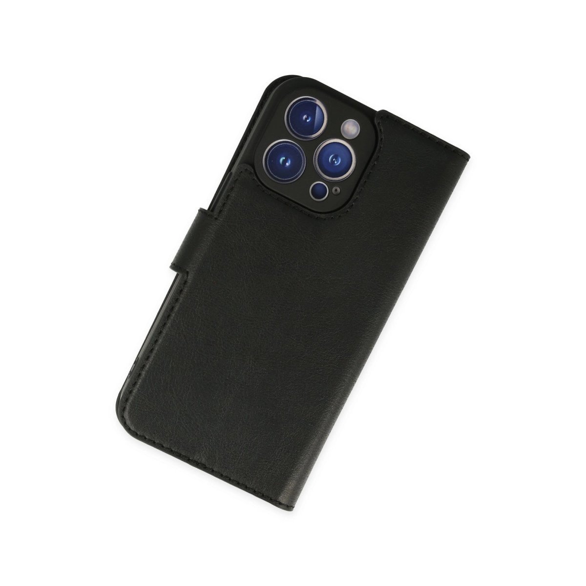 İphone 14 Pro Kılıf Trend S Plus Kapaklı Kılıf - Siyah
