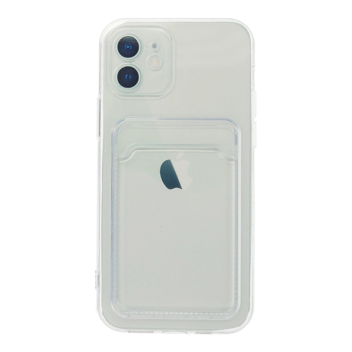 İphone 12 Kılıf Kart Şeffaf Silikon - Şeffaf İphone 12 Kılıf Kart Şeffaf Silikon - Şeffaf