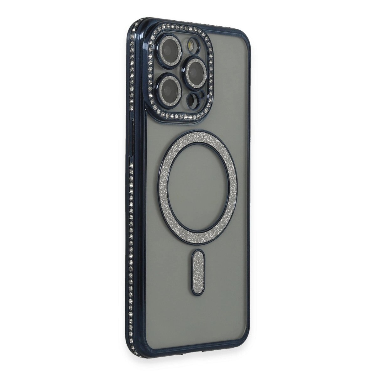 İphone 15 Pro Kılıf Joke Simli Magneticsafe Kılıf - Lacivert İphone 15 Pro Kılıf Joke Simli Magneticsafe Kılıf - Lacivert