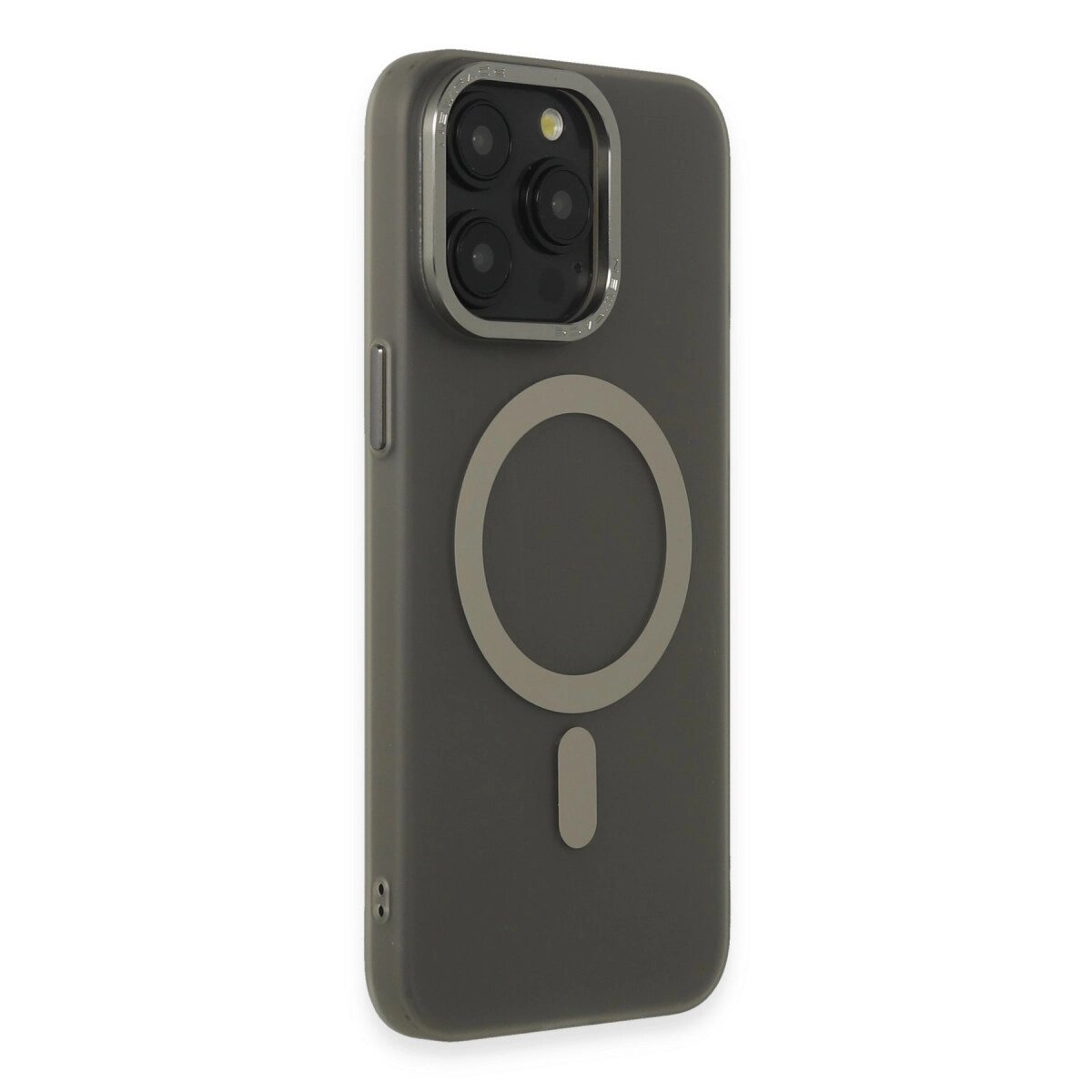 İphone 15 Pro Max Kılıf Lodos Magneticsafe Mat Kapak - Titan Gri