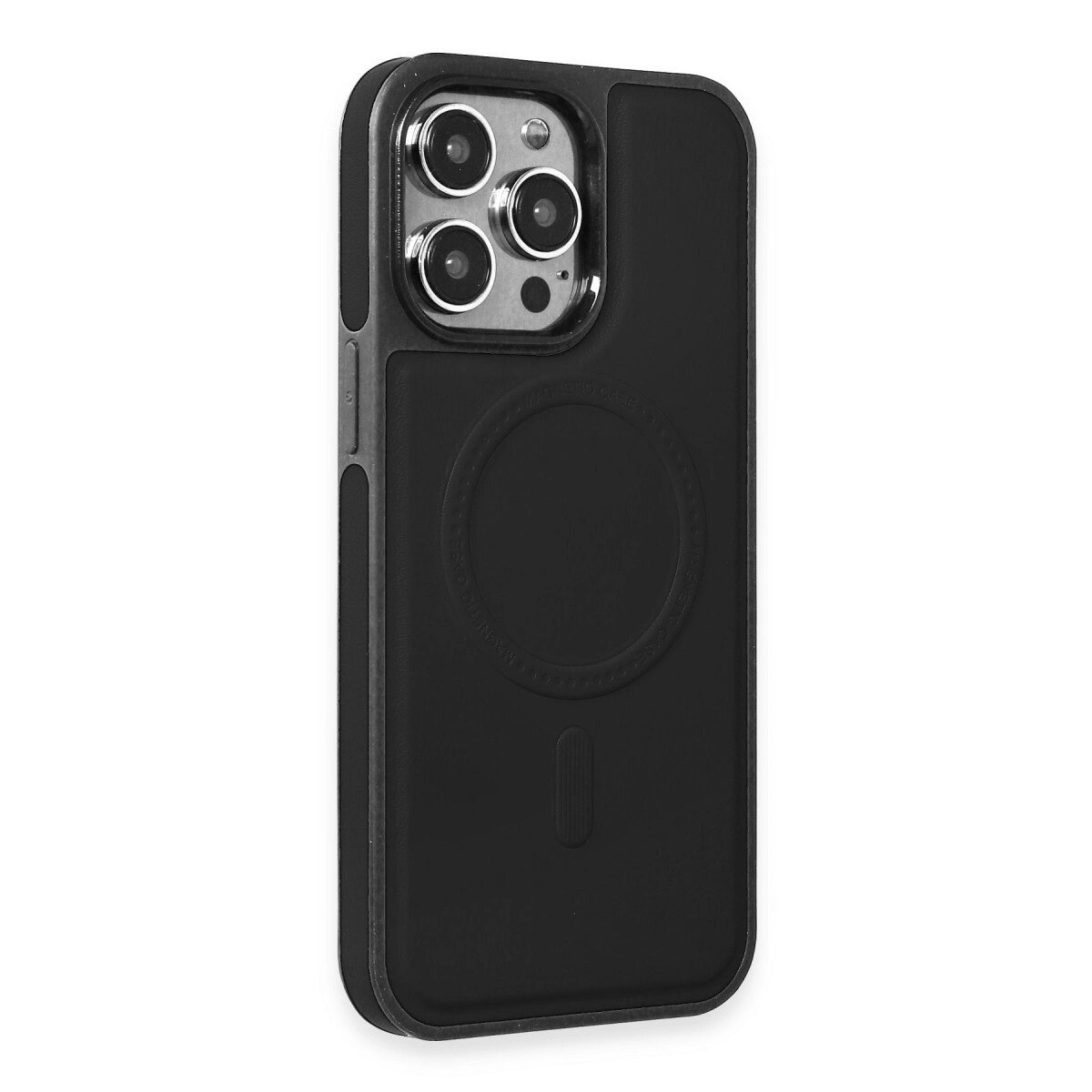 İphone 15 Pro Max Kılıf Ozzi Magsafe Deri Kapak - Siyah İphone 15 Pro Max Kılıf Ozzi Magsafe Deri Kapak - Siyah
