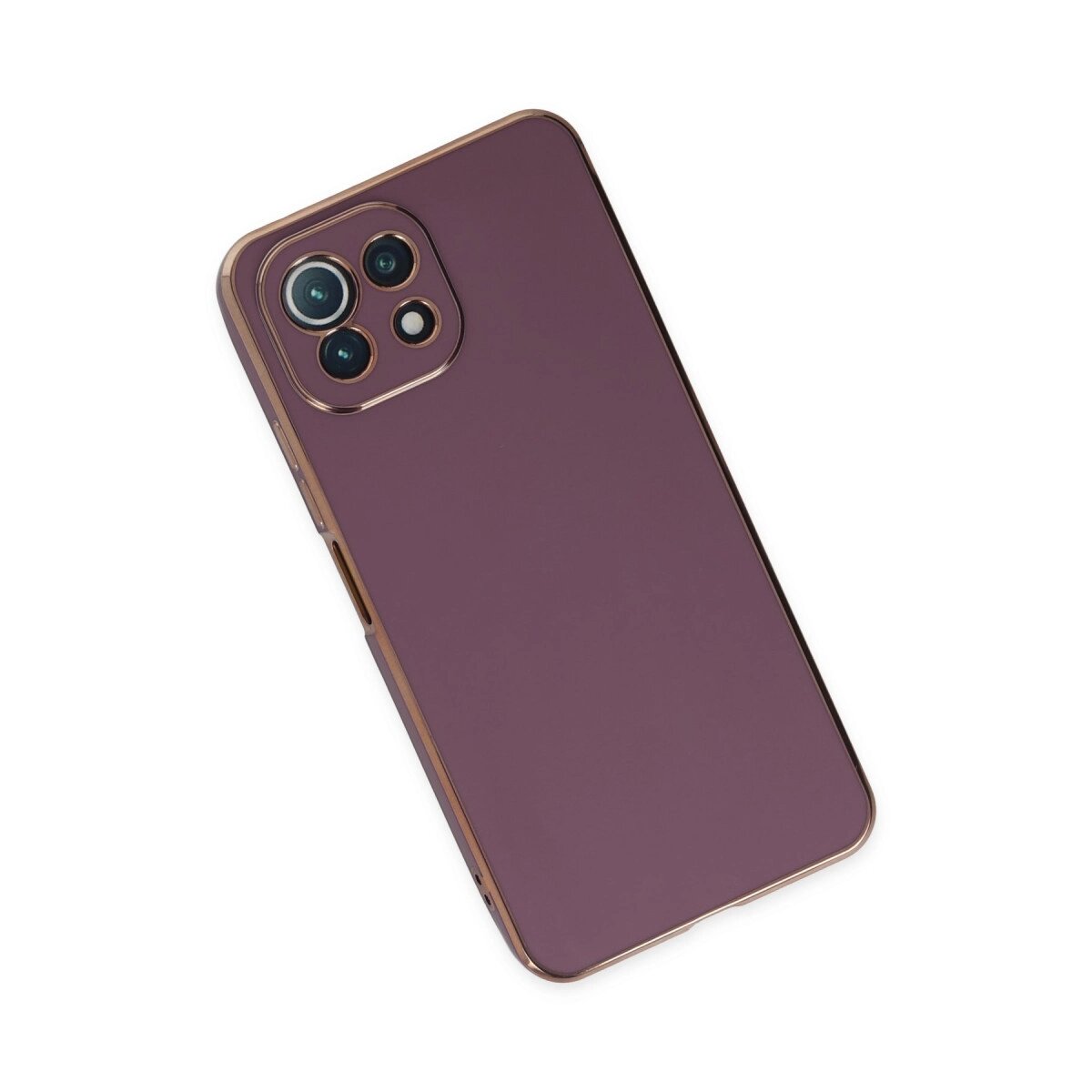 Xiaomi Mi 11 Lite Kılıf Volet Silikon - Mor Xiaomi Mi 11 Lite Kılıf Volet Silikon - Mor