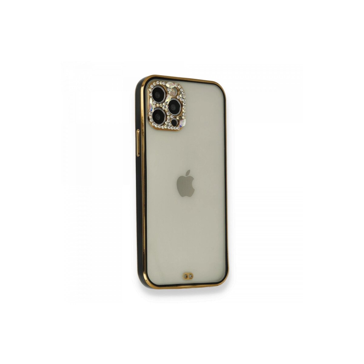 İphone 12 Pro Kılıf Liva Taşlı Silikon - Siyah İphone 12 Pro Kılıf Liva Taşlı Silikon - Siyah