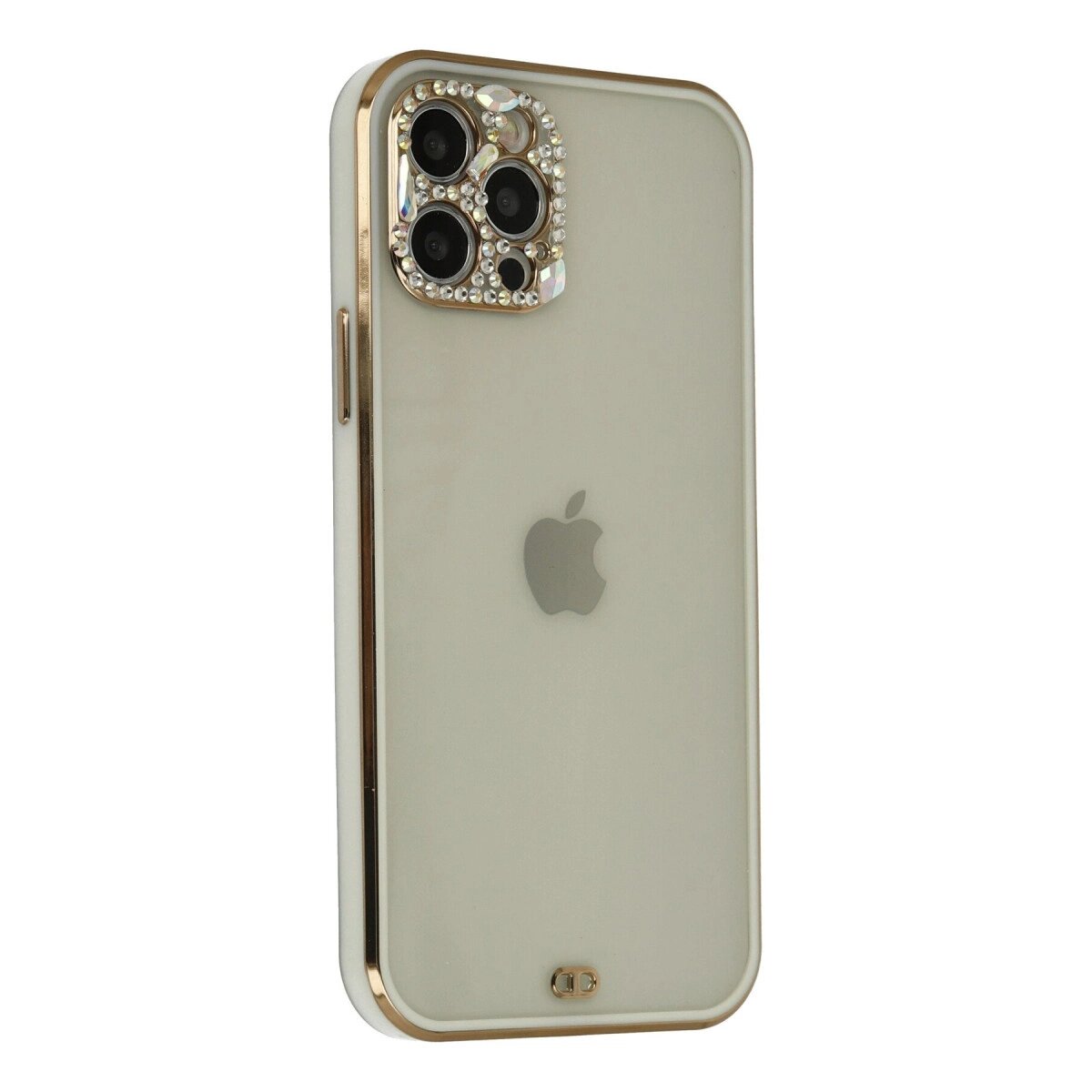 İphone 12 Pro Max Kılıf Liva Taşlı Silikon - Beyaz İphone 12 Pro Max Kılıf Liva Taşlı Silikon - Beyaz