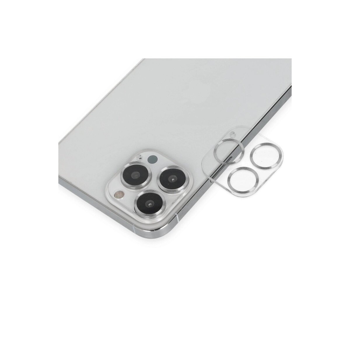 İphone 14 Pro Max Band Metal Kamera Lens - Gümüş