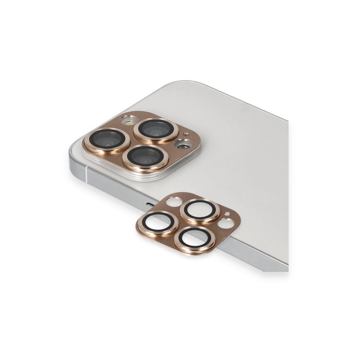 İphone 13 Pro Max Pers Alüminyum Kamera Lens - Gold İphone 13 Pro Max Pers Alüminyum Kamera Lens - Gold