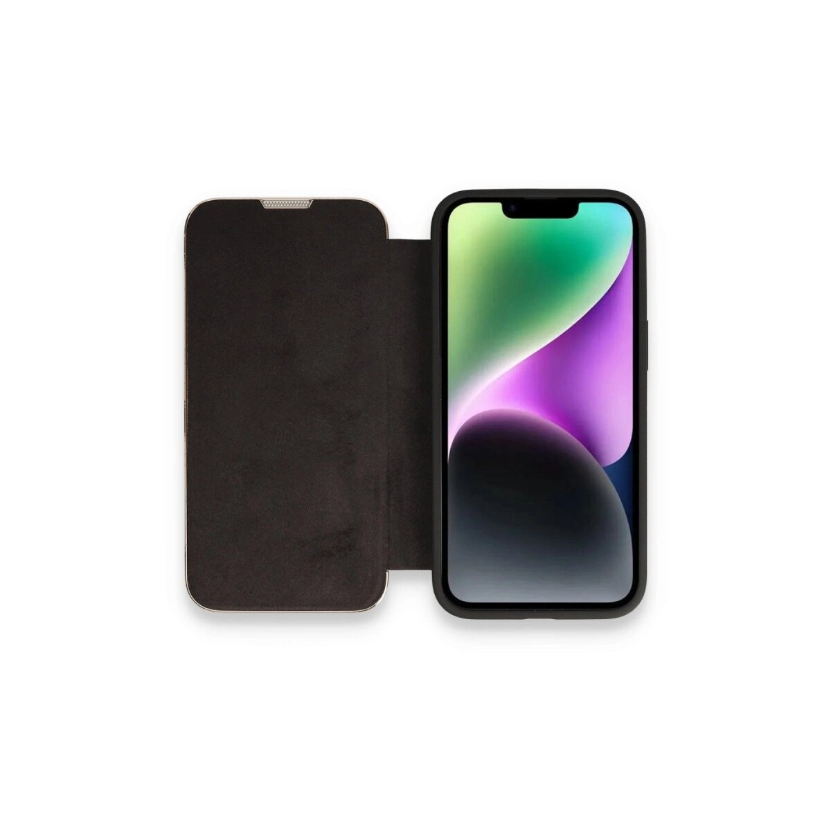 İphone 14 Pro Kılıf Dolpin Kapaklı - Siyah İphone 14 Pro Kılıf Dolpin Kapaklı - Siyah