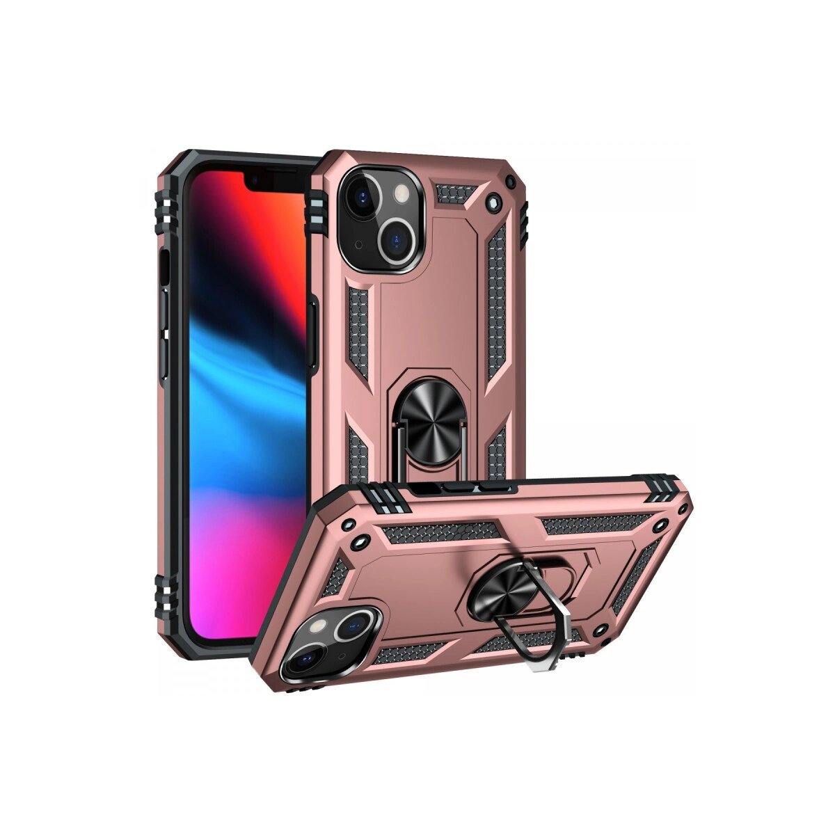 İphone 13 Kılıf Sofya Yüzüklü Silikon Kapak - Rose İphone 13 Kılıf Sofya Yüzüklü Silikon Kapak - Rose