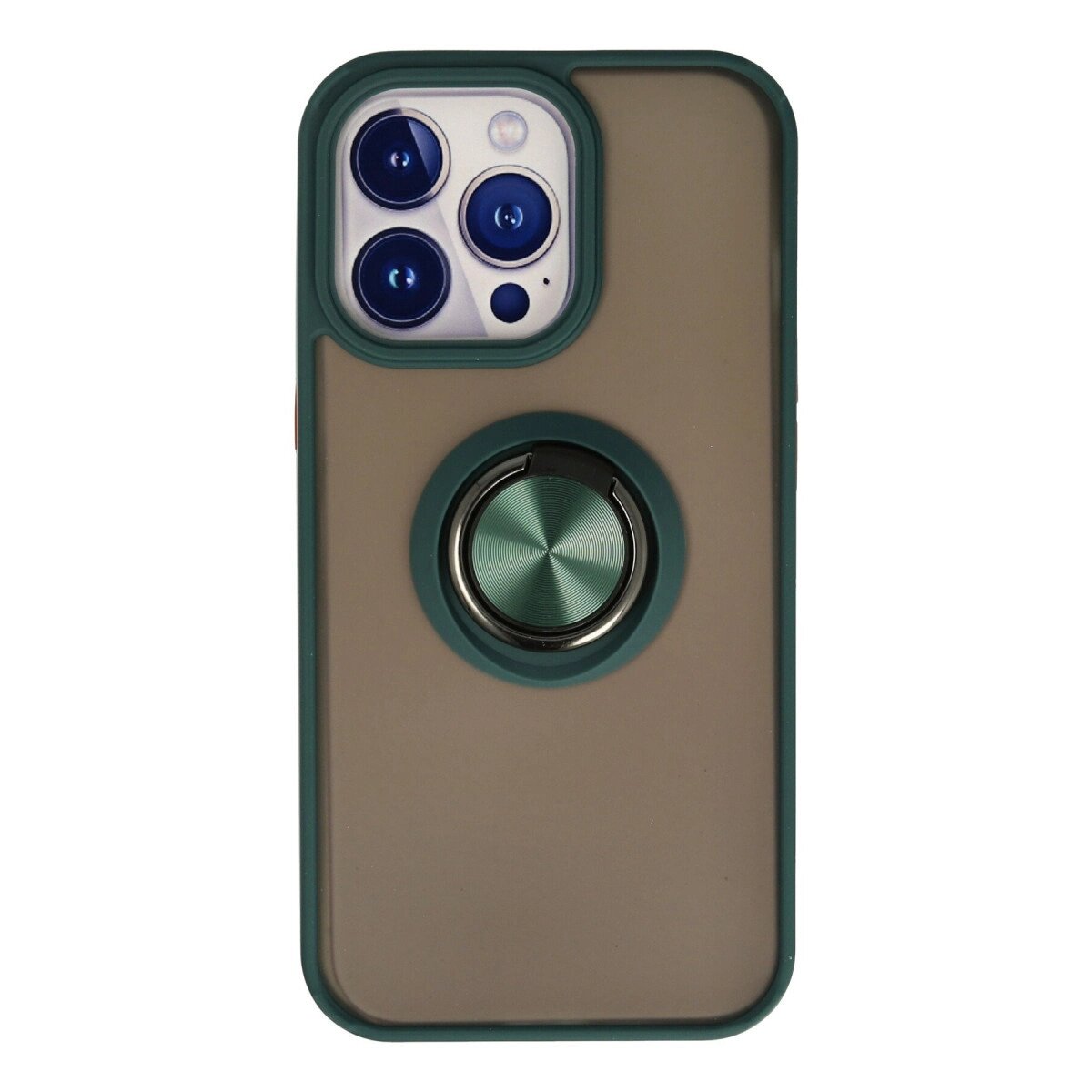 İphone 13 Pro Kılıf Montreal Yüzüklü Silikon Kapak - Yeşil