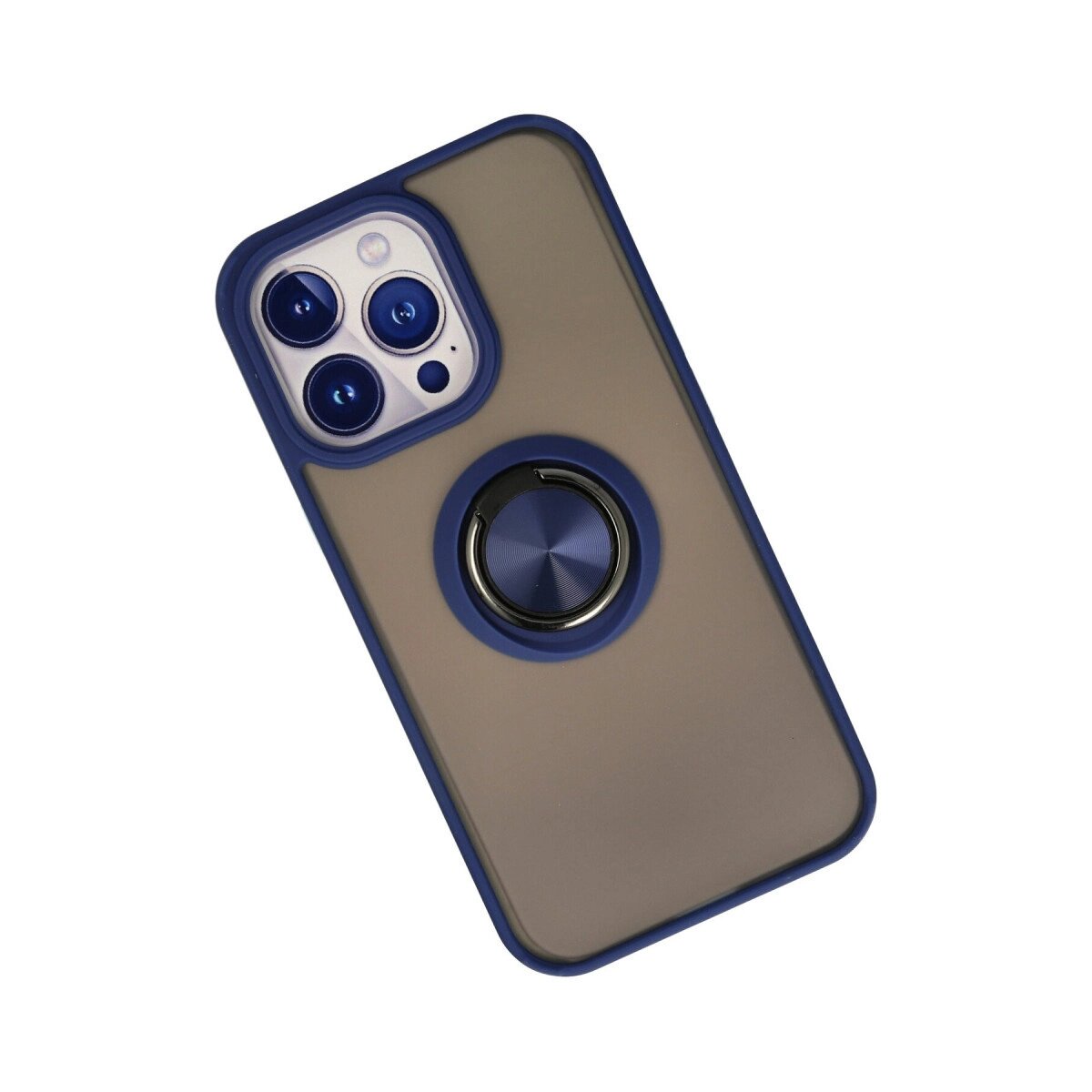 İphone 13 Pro Kılıf Montreal Yüzüklü Silikon Kapak - Lacivert İphone 13 Pro Kılıf Montreal Yüzüklü Silikon Kapak - Lacivert