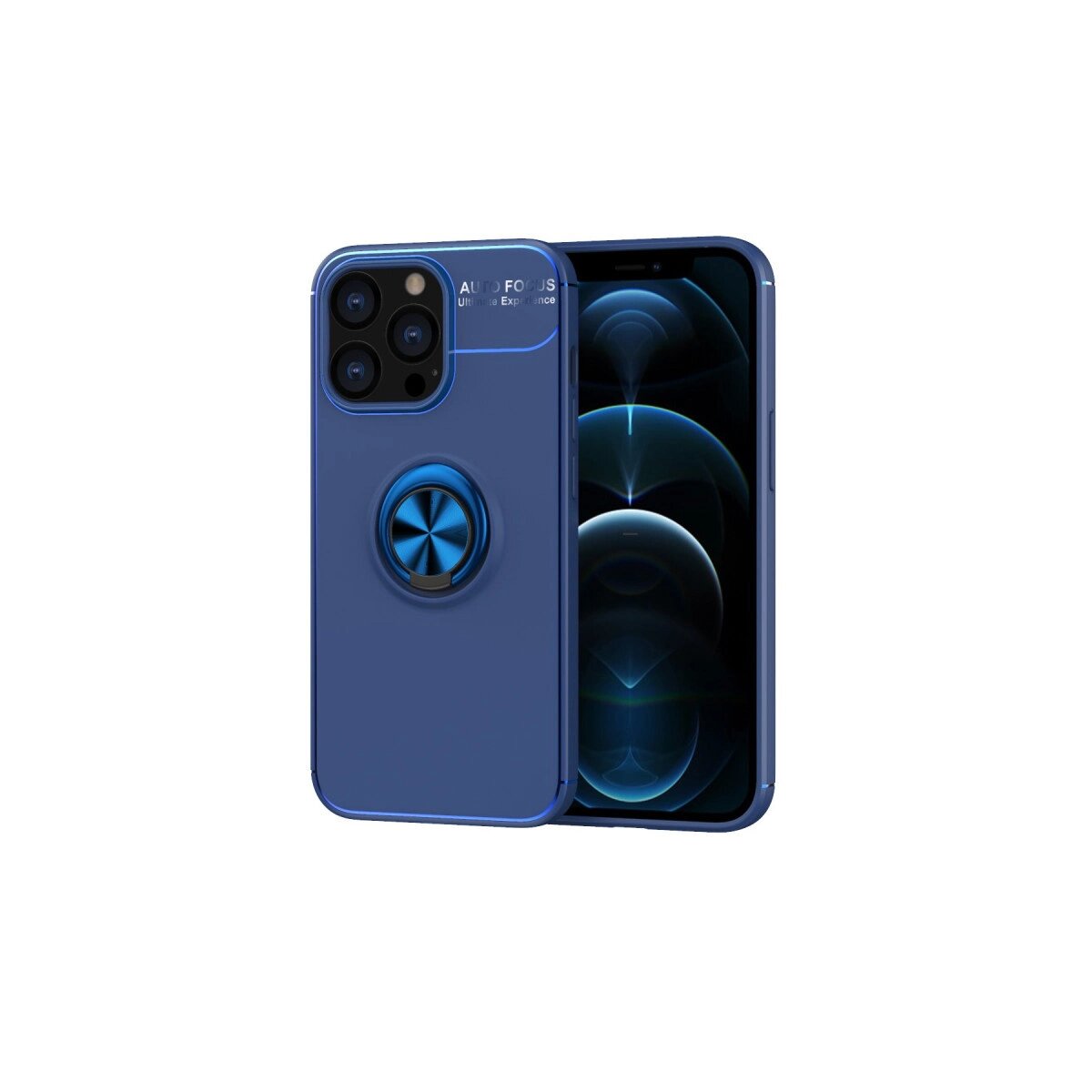 İphone 13 Pro Kılıf Range Yüzüklü Silikon - Mavi