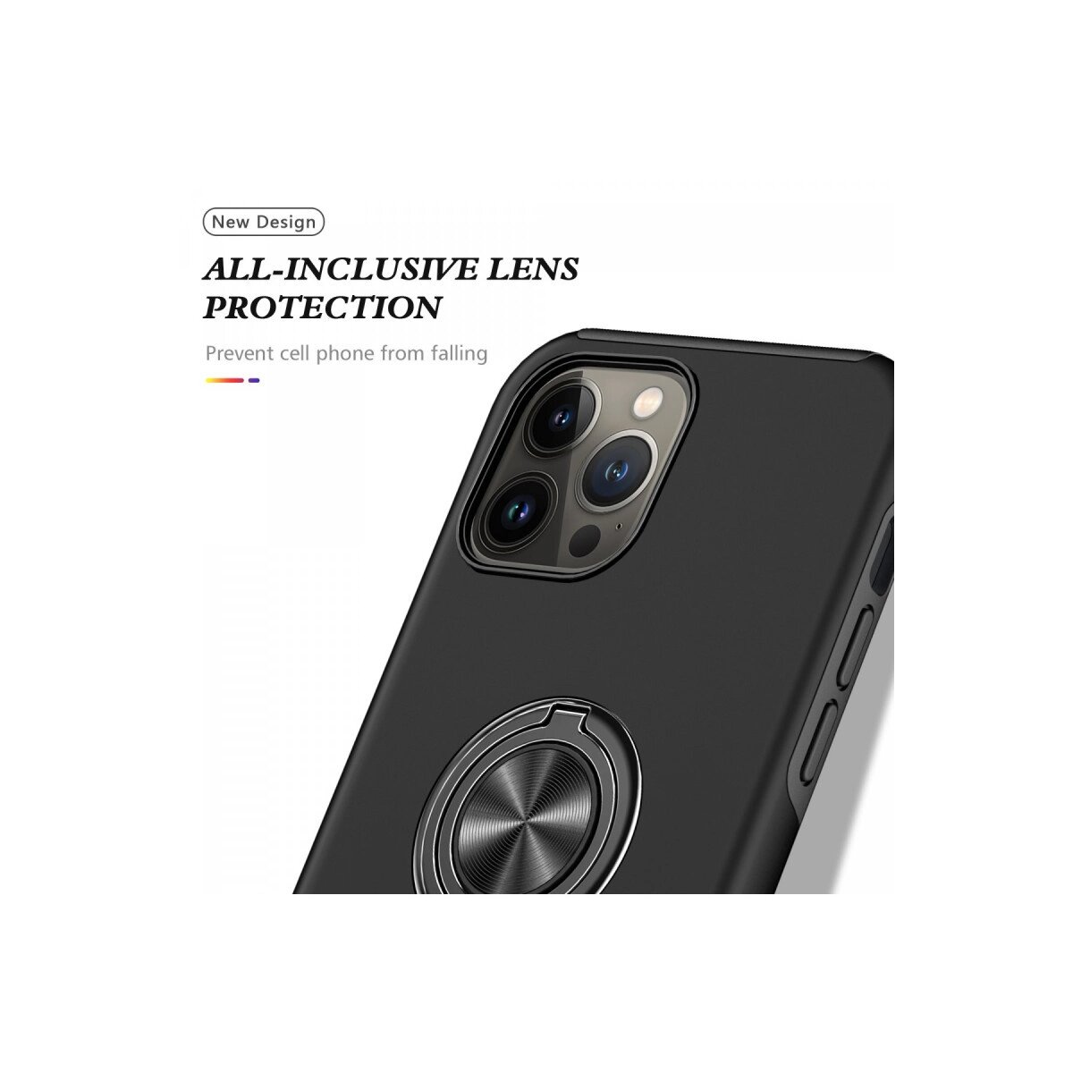 İphone 13 Pro Max Kılıf Elit Yüzüklü Kapak - Siyah İphone 13 Pro Max Kılıf Elit Yüzüklü Kapak - Siyah