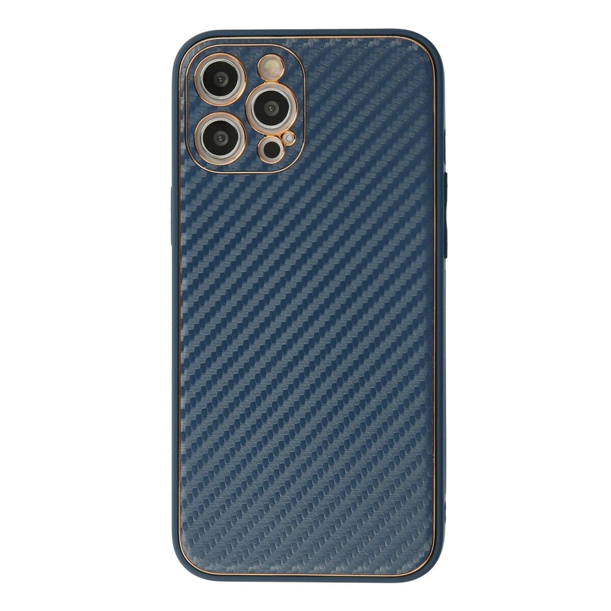 İphone 12 Pro Kılıf Coco Karbon Silikon - Mavi İphone 12 Pro Kılıf Coco Karbon Silikon - Mavi