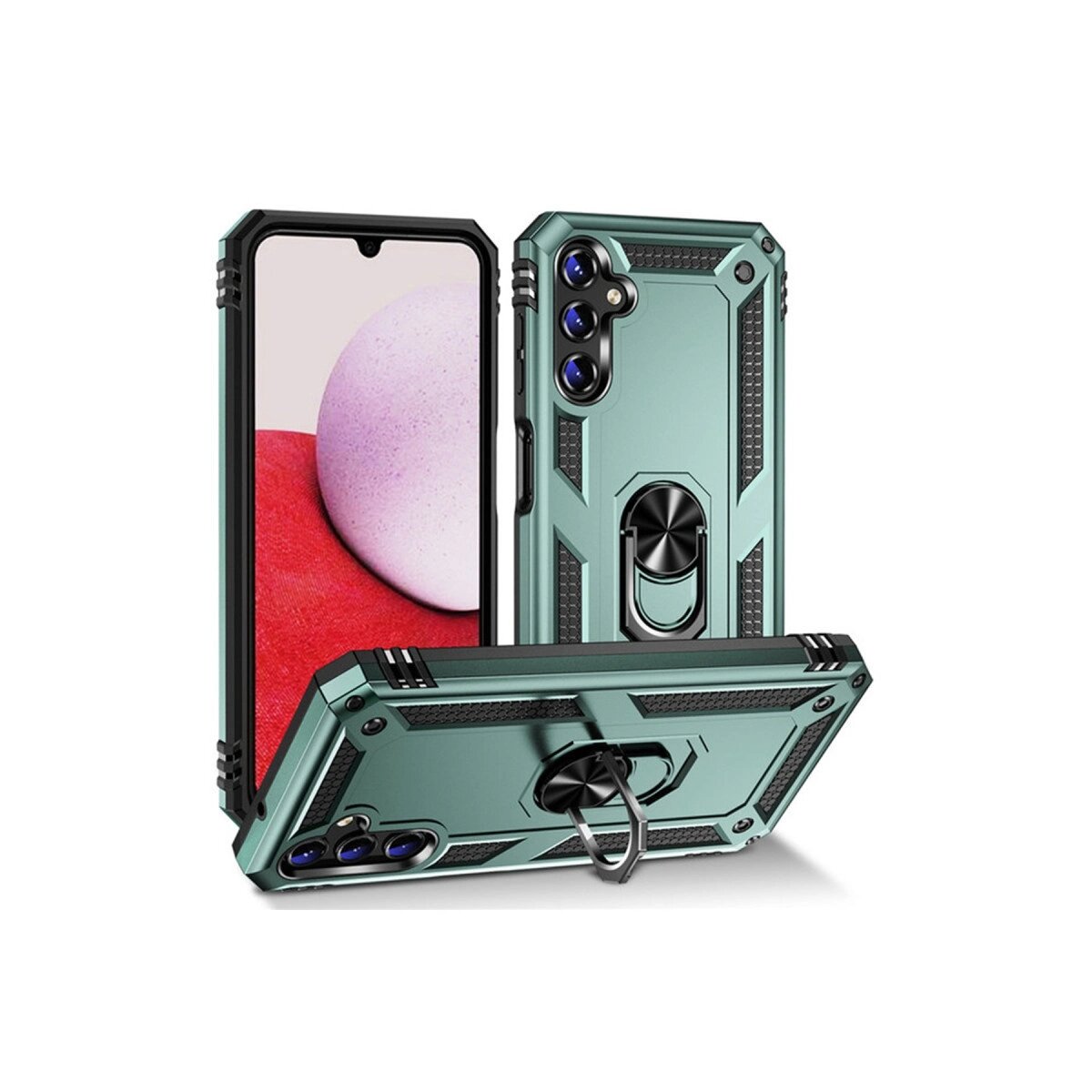Samsung Galaxy A04s Kılıf Sofya Yüzüklü Silikon Kapak - Yeşil Samsung Galaxy A04s Kılıf Sofya Yüzüklü Silikon Kapak - Yeşil
