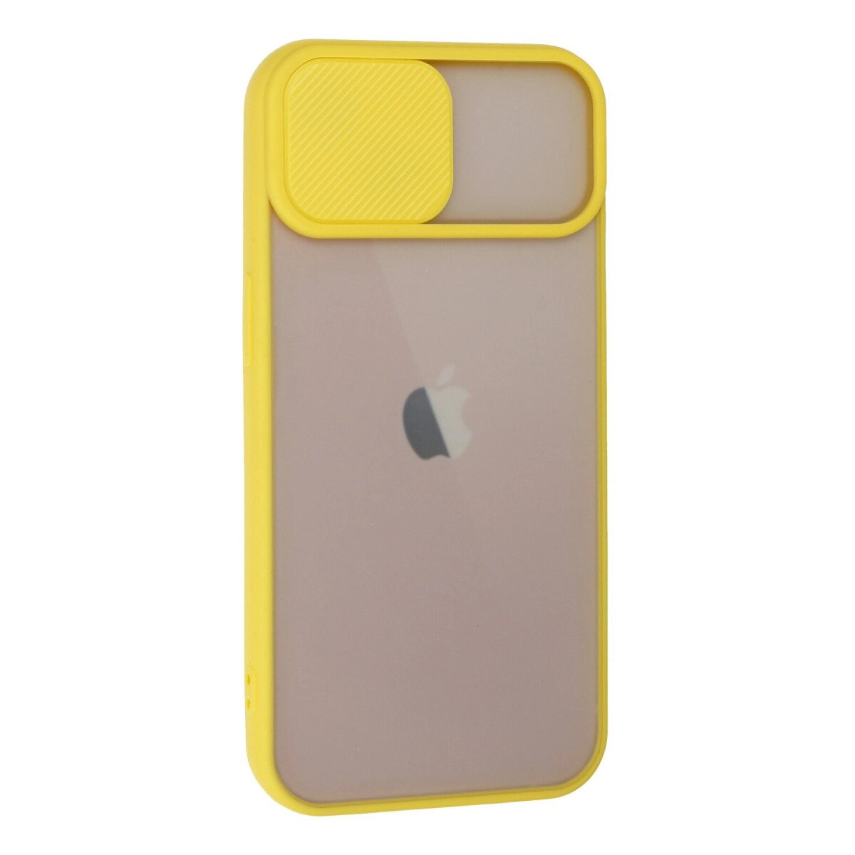 İphone 13 Kılıf Palm Buzlu Kamera Sürgülü Silikon - Sarı İphone 13 Kılıf Palm Buzlu Kamera Sürgülü Silikon - Sarı