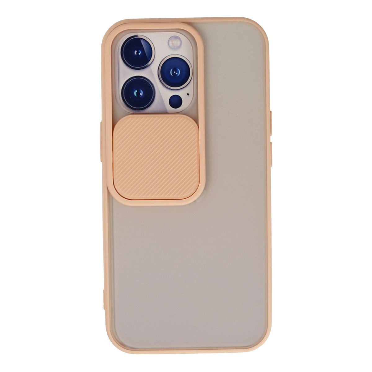 İphone 13 Pro Kılıf Palm Buzlu Kamera Sürgülü Silikon - Pembe İphone 13 Pro Kılıf Palm Buzlu Kamera Sürgülü Silikon - Pembe
