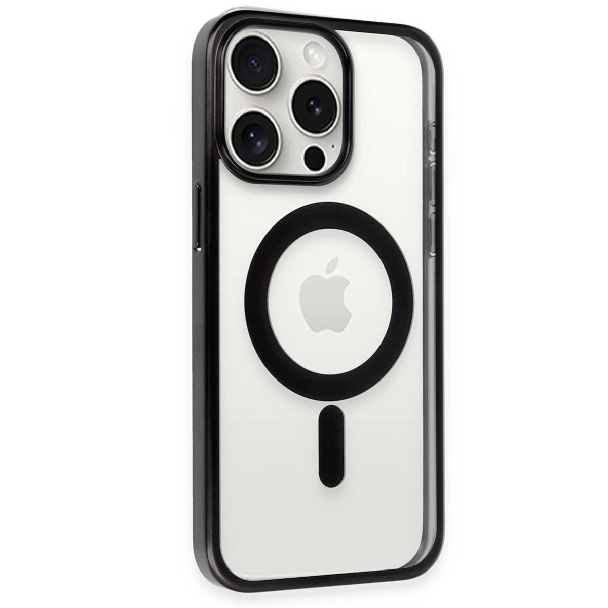 İphone 15 Pro Kılıf Erozi Magsafe Kapak - Siyah