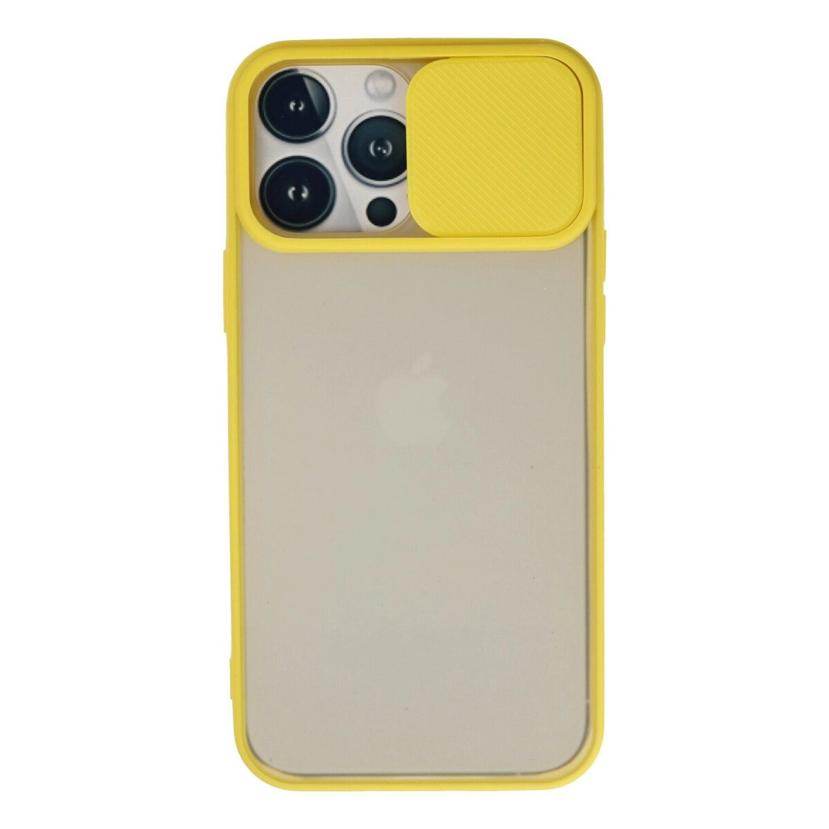 İphone 13 Pro Max Kılıf Palm Buzlu Kamera Sürgülü Silikon - Sarı İphone 13 Pro Max Kılıf Palm Buzlu Kamera Sürgülü Silikon - Sarı