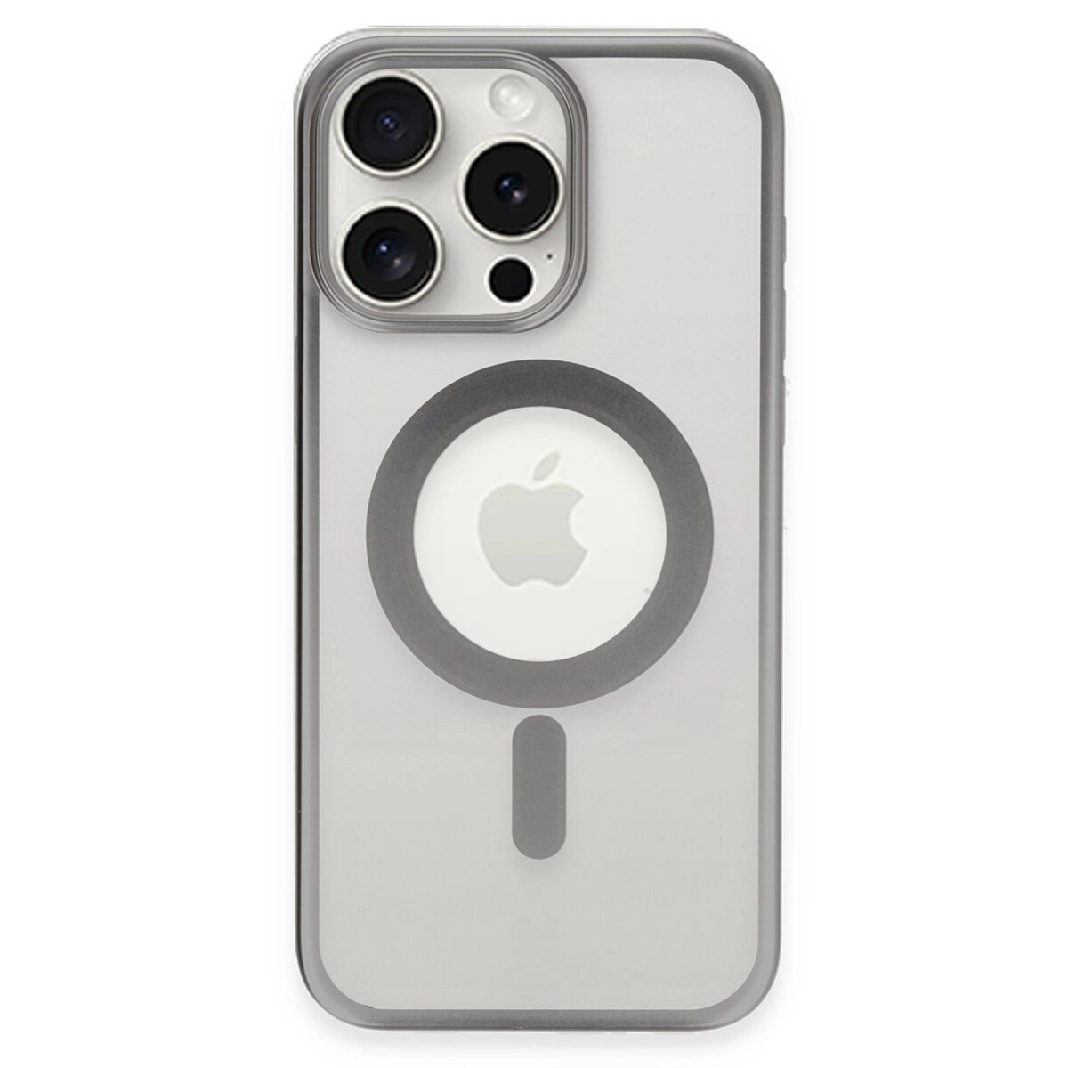 İphone 15 Pro Max Kılıf Erozi Magsafe Kapak - Gümüş İphone 15 Pro Max Kılıf Erozi Magsafe Kapak - Gümüş
