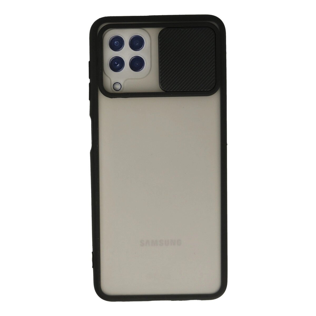 Samsung Galaxy A22 Kılıf Palm Buzlu Kamera Sürgülü Silikon - Siyah Samsung Galaxy A22 Kılıf Palm Buzlu Kamera Sürgülü Silikon - Siyah