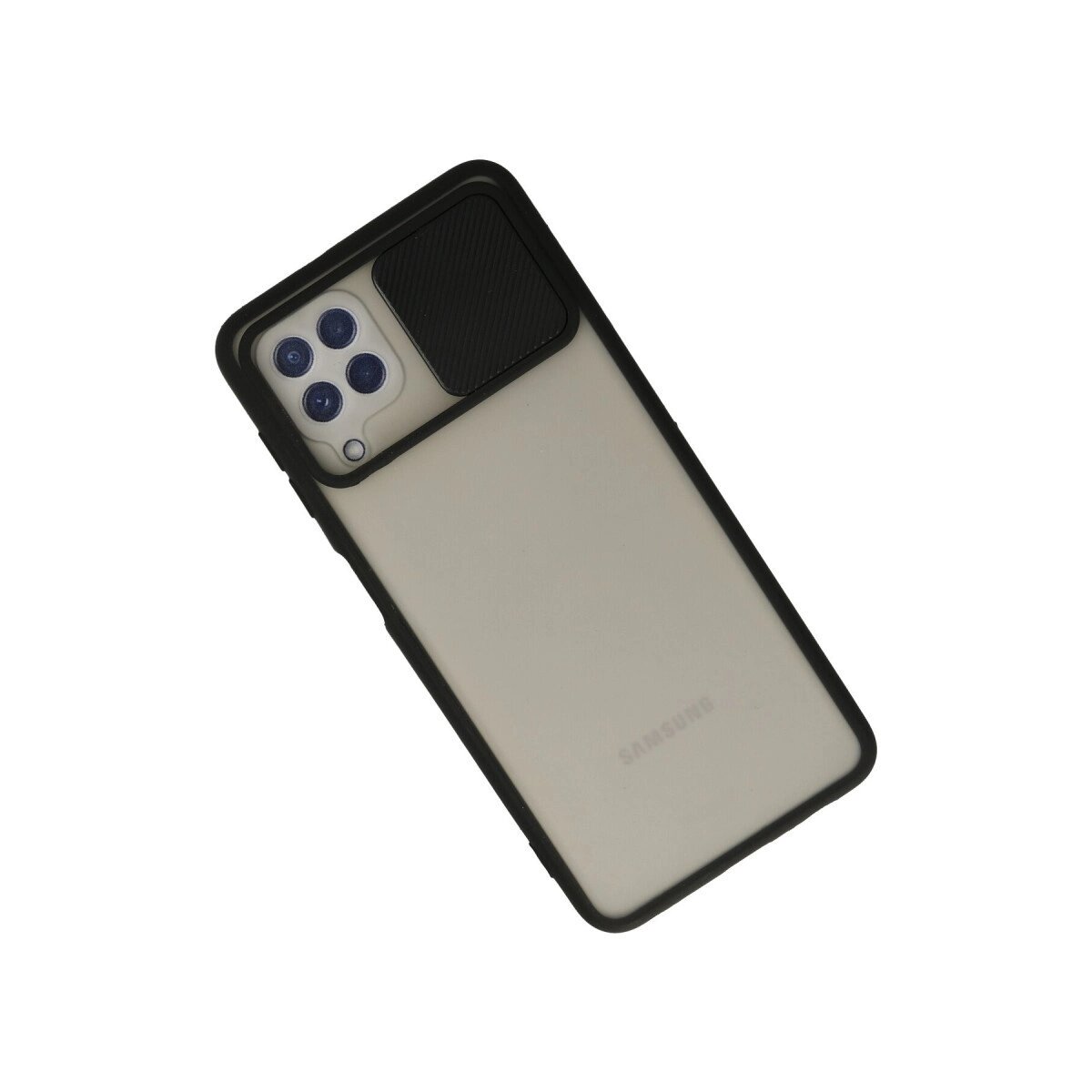 Samsung Galaxy A22 Kılıf Palm Buzlu Kamera Sürgülü Silikon - Siyah Samsung Galaxy A22 Kılıf Palm Buzlu Kamera Sürgülü Silikon - Siyah