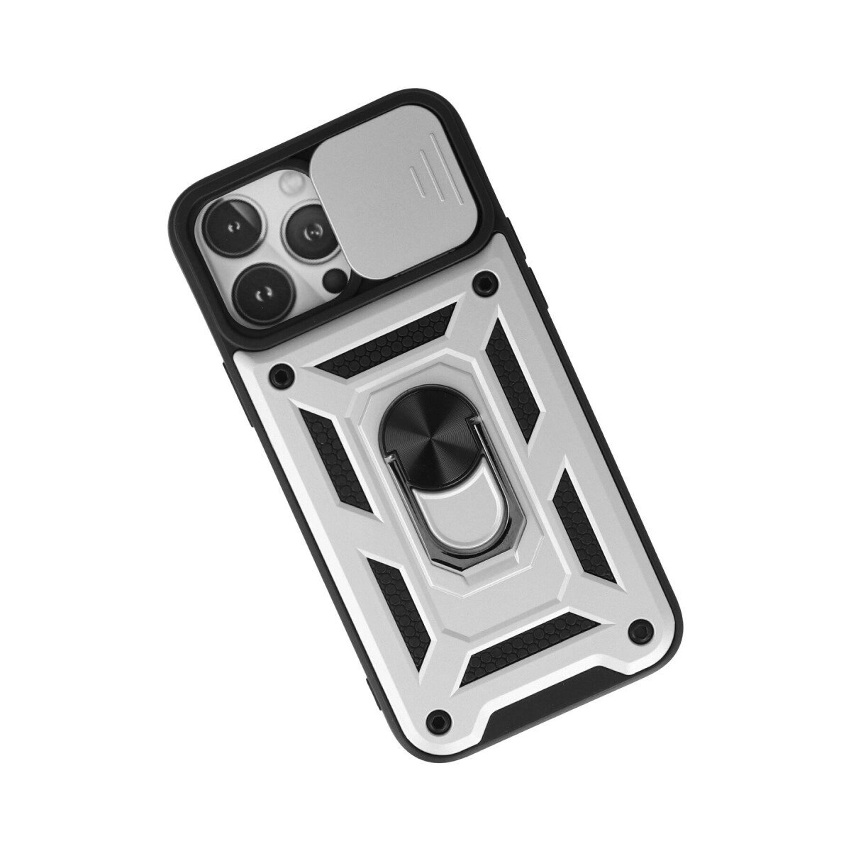 İphone 13 Pro Kılıf Pars Lens Yüzüklü Silikon - Gümüş İphone 13 Pro Kılıf Pars Lens Yüzüklü Silikon - Gümüş