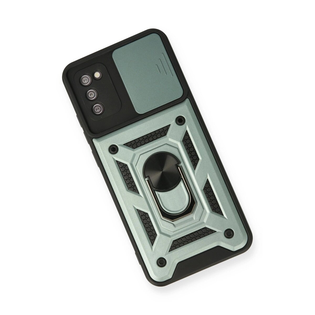 Samsung Galaxy A03s Kılıf Pars Lens Yüzüklü Silikon - Yeşil Samsung Galaxy A03s Kılıf Pars Lens Yüzüklü Silikon - Yeşil
