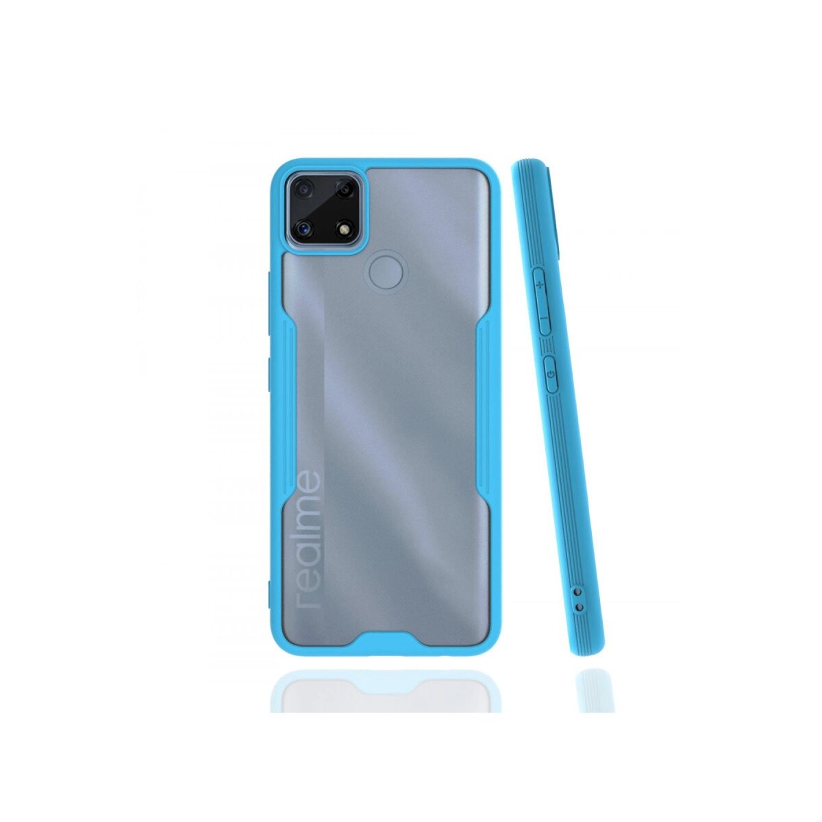 Realme C25 Kılıf Platin Silikon - Mavi Realme C25 Kılıf Platin Silikon - Mavi