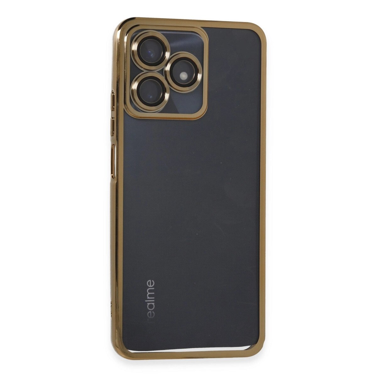 Realme C53 Kılıf Razer Lensli Silikon - Gold Realme C53 Kılıf Razer Lensli Silikon - Gold