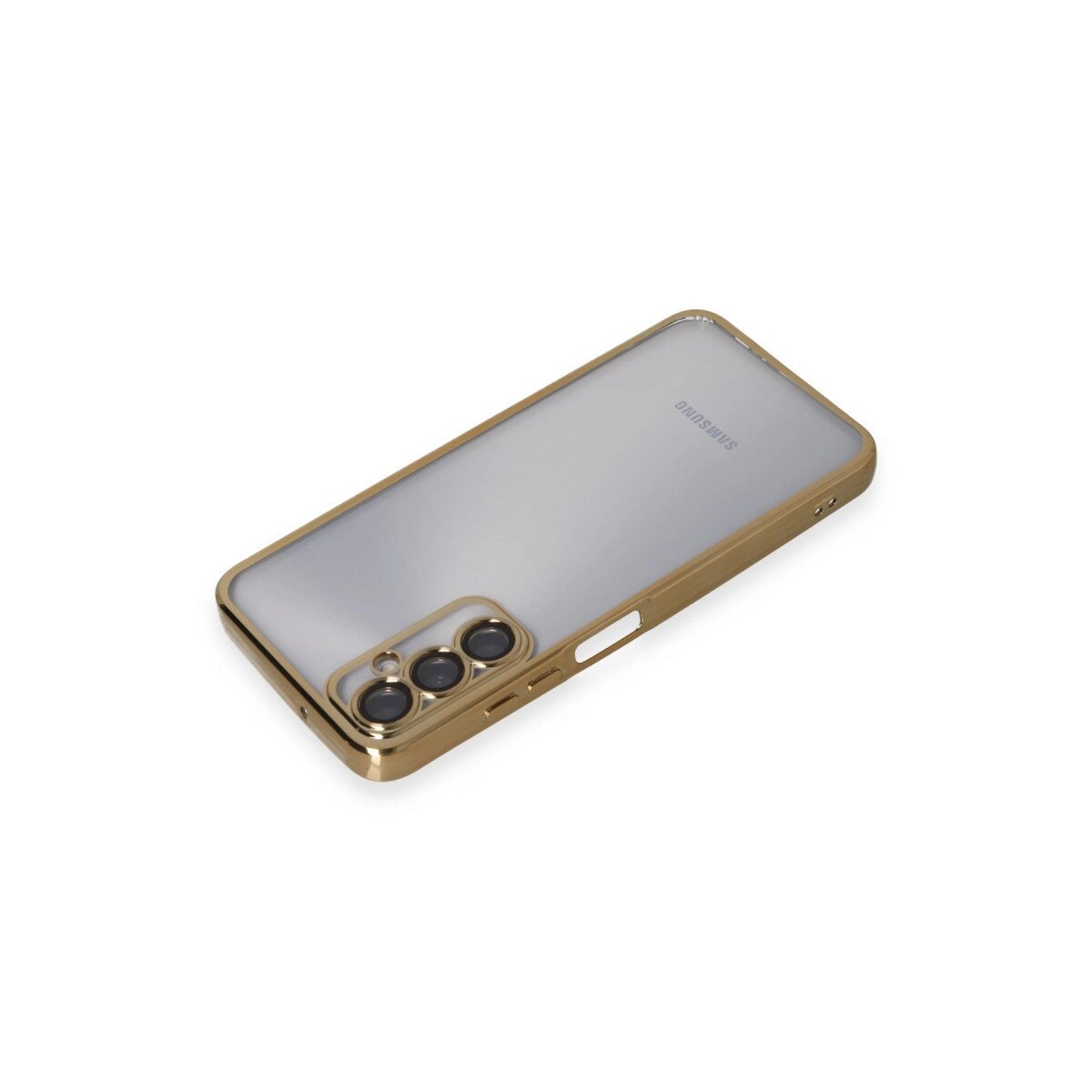 Samsung Galaxy A05s Kılıf Razer Lensli Silikon - Gold Samsung Galaxy A05s Kılıf Razer Lensli Silikon - Gold