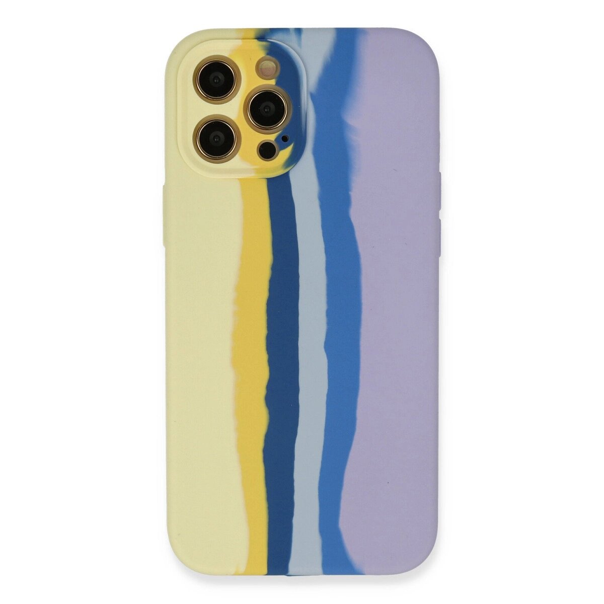 İphone 12 Pro Max Kılıf Ebruli Lansman Silikon - Sarı-lila İphone 12 Pro Max Kılıf Ebruli Lansman Silikon - Sarı-lila