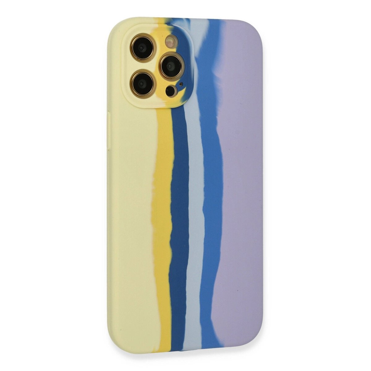 İphone 12 Pro Max Kılıf Ebruli Lansman Silikon - Sarı-lila İphone 12 Pro Max Kılıf Ebruli Lansman Silikon - Sarı-lila