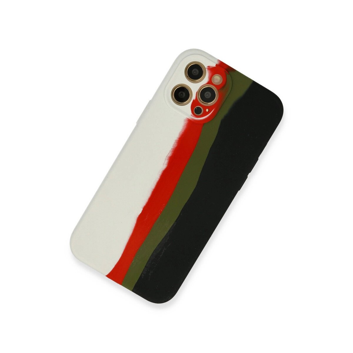 İphone 12 Pro Max Kılıf Ebruli Lansman Silikon - Beyaz-siyah İphone 12 Pro Max Kılıf Ebruli Lansman Silikon - Beyaz-siyah