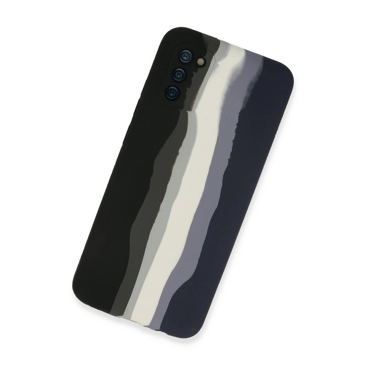 Samsung Galaxy A03s Kılıf Ebruli Lansman Silikon - Siyah-lacivert Samsung Galaxy A03s Kılıf Ebruli Lansman Silikon - Siyah-lacivert