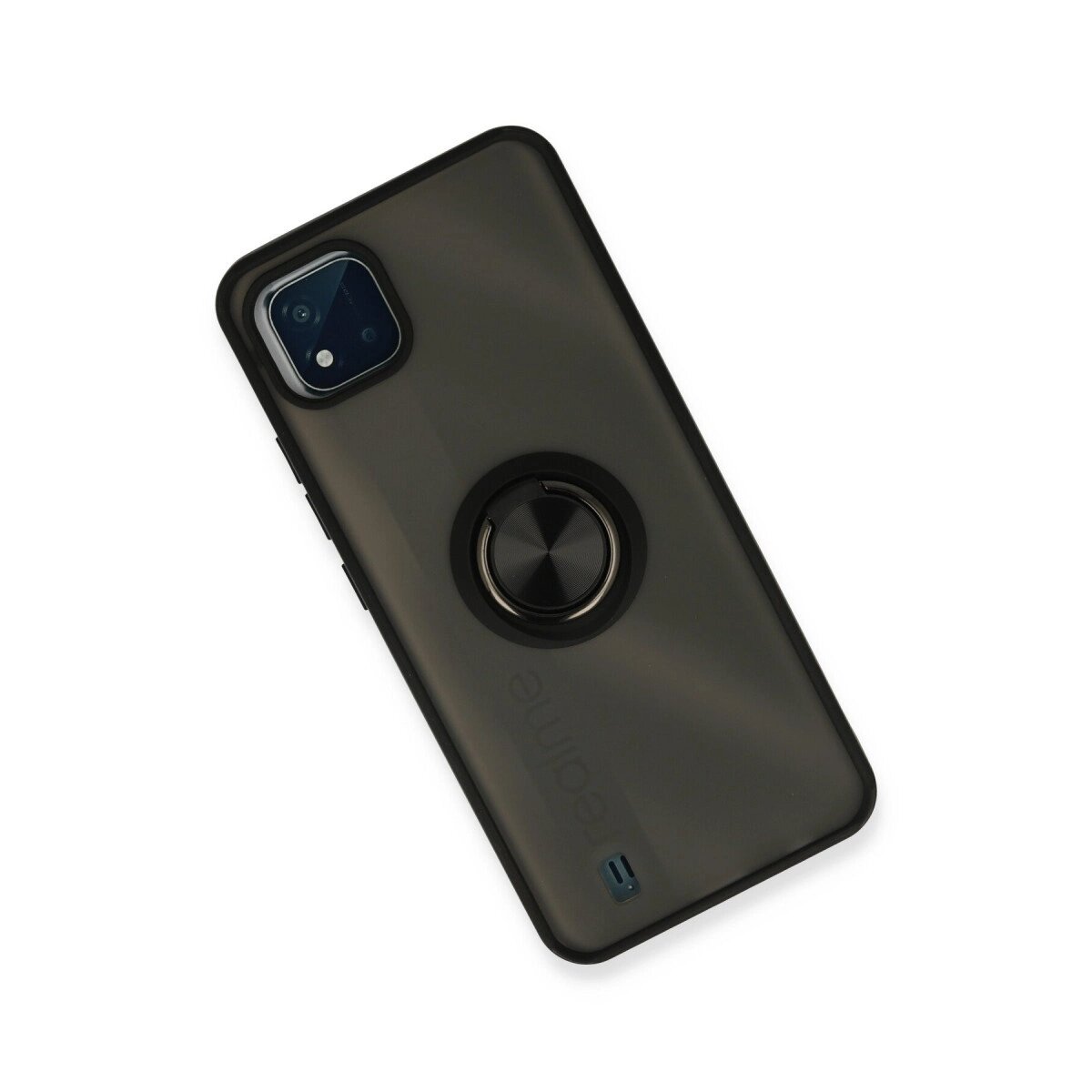 Realme C11 2021 Kılıf Montreal Yüzüklü Silikon Kapak - Siyah Realme C11 2021 Kılıf Montreal Yüzüklü Silikon Kapak - Siyah
