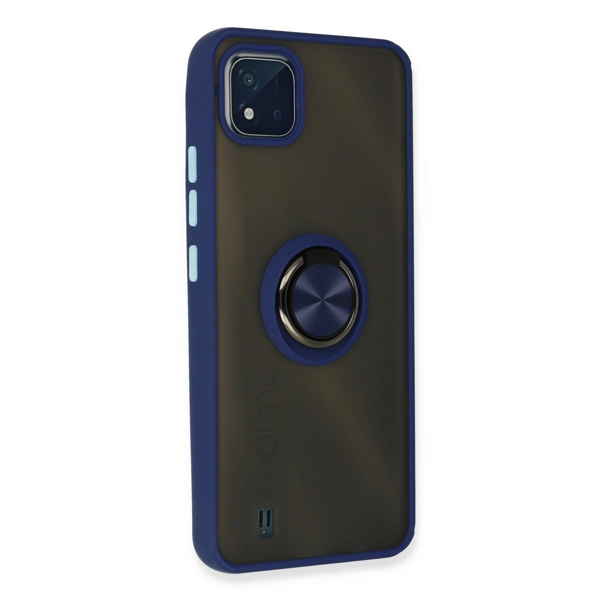 Realme C11 2021 Kılıf Montreal Yüzüklü Silikon Kapak - Lacivert Realme C11 2021 Kılıf Montreal Yüzüklü Silikon Kapak - Lacivert
