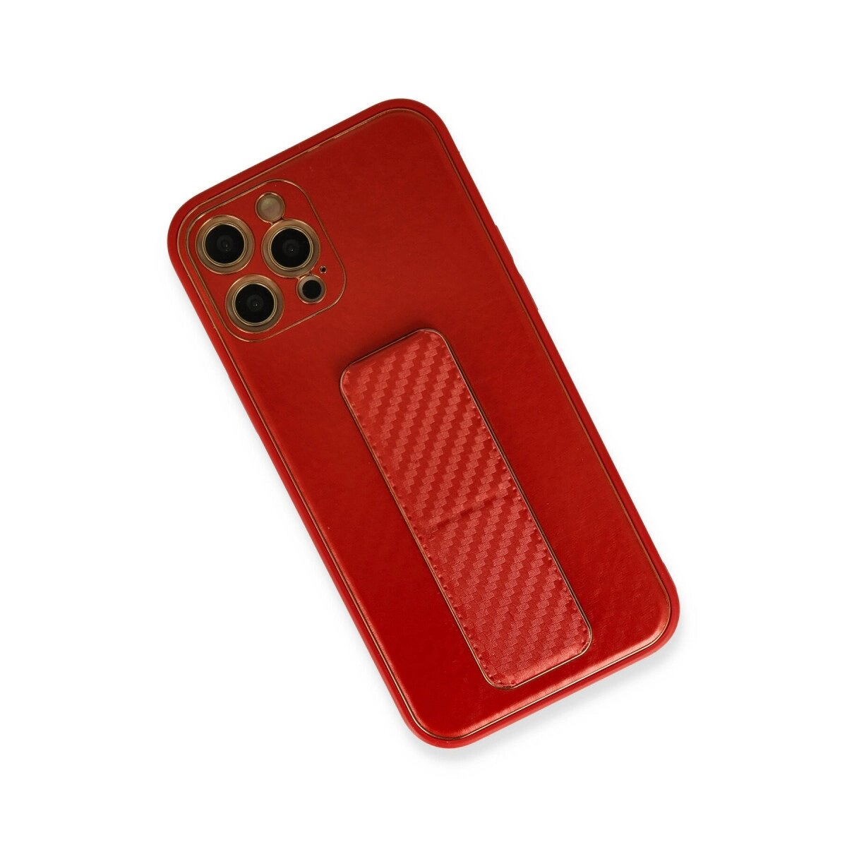 İphone 12 Pro Kılıf Coco Karbon Standlı Kapak - Kırmızı İphone 12 Pro Kılıf Coco Karbon Standlı Kapak - Kırmızı