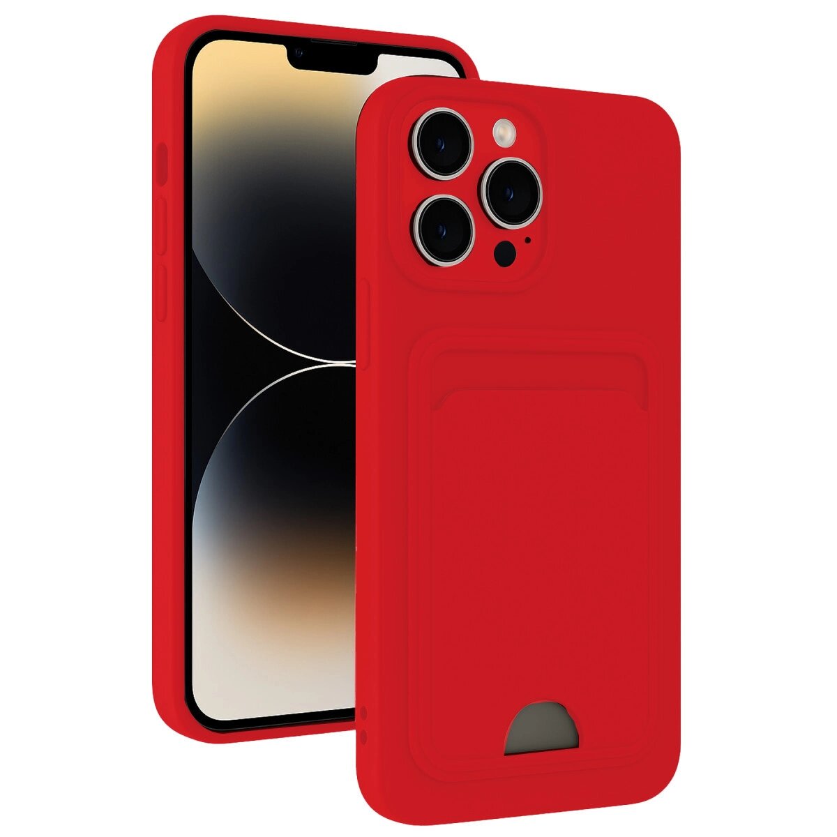 İphone 13 Pro Max Kılıf Kelvin Kartvizitli Silikon - Kırmızı İphone 13 Pro Max Kılıf Kelvin Kartvizitli Silikon - Kırmızı