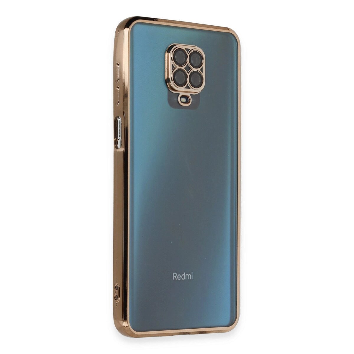 Xiaomi Redmi Note 9 Pro Kılıf Razer Lensli Silikon - Gold Xiaomi Redmi Note 9 Pro Kılıf Razer Lensli Silikon - Gold